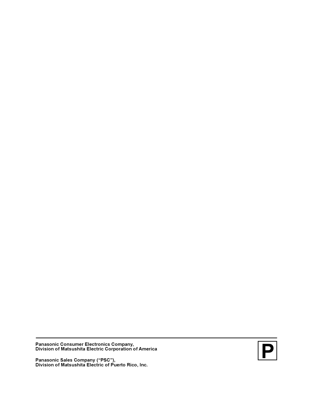 Panasonic PV 20DF64, PV 27DF64 operating instructions Panasonic Consumer Electronics Company 