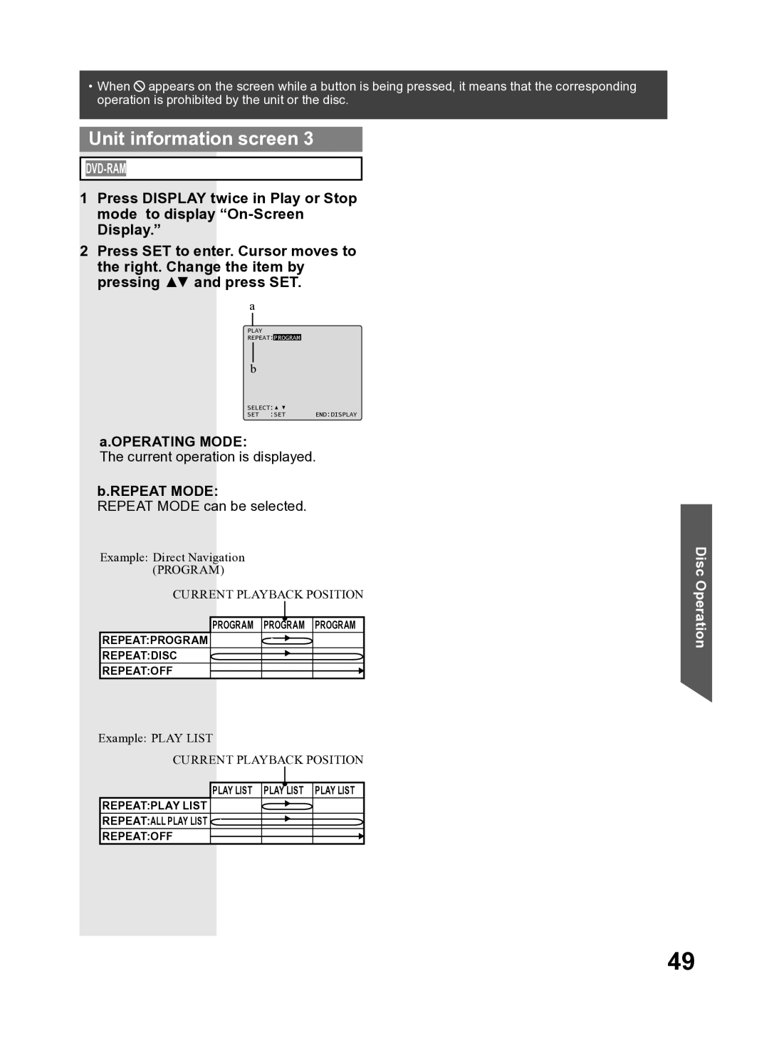 Panasonic PV-27DF4 operating instructions Example Play List 