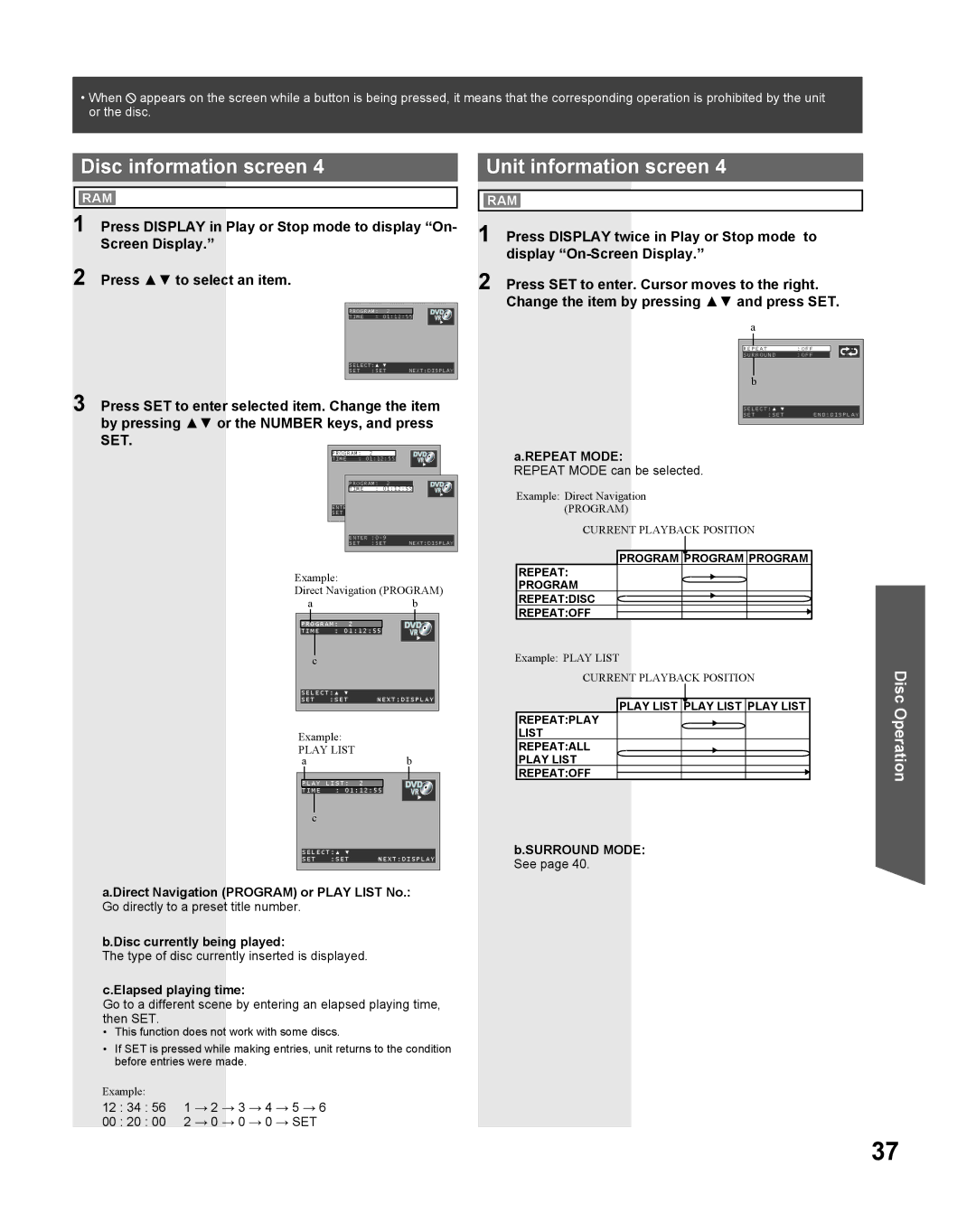 Panasonic PV-27DF5 manual By pressing or the Number keys, and press, Direct Navigation Program or Play List No 