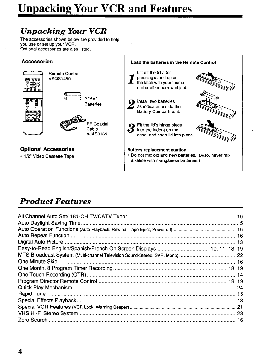 Panasonic PV-4651 manual 