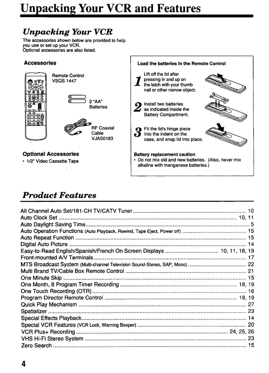 Panasonic PV-4661 manual 