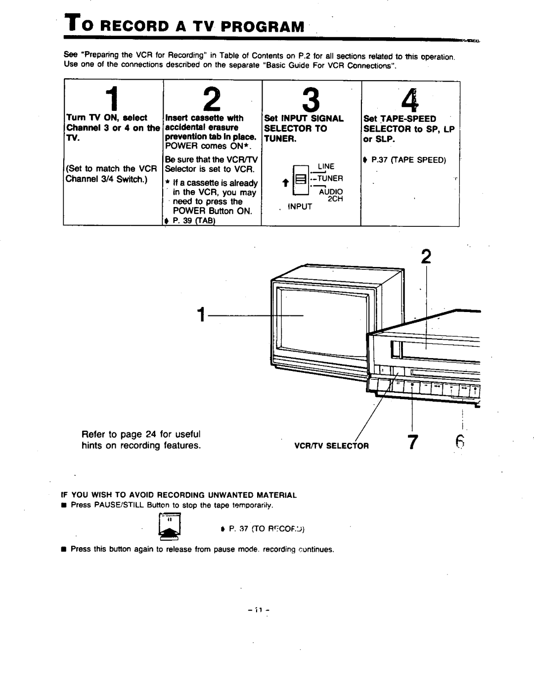 Panasonic PV-4760 manual 