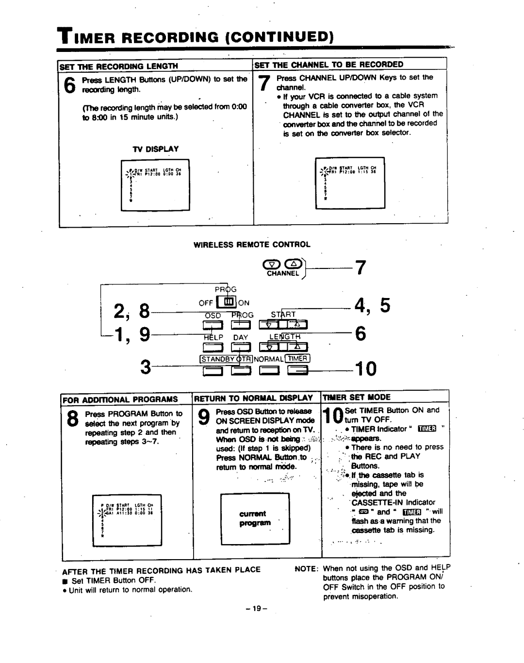 Panasonic PV-4760 manual 