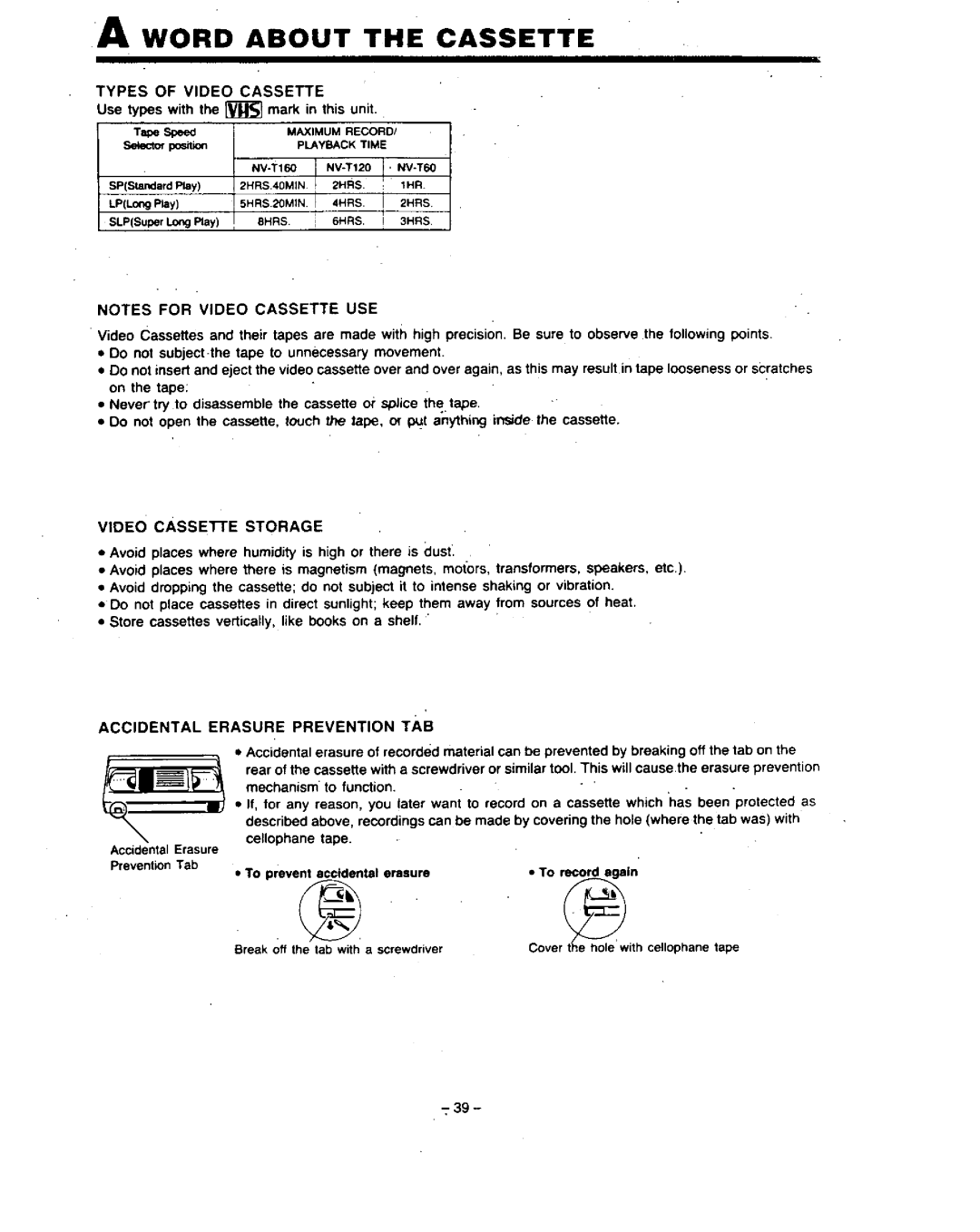 Panasonic PV-4760 manual 