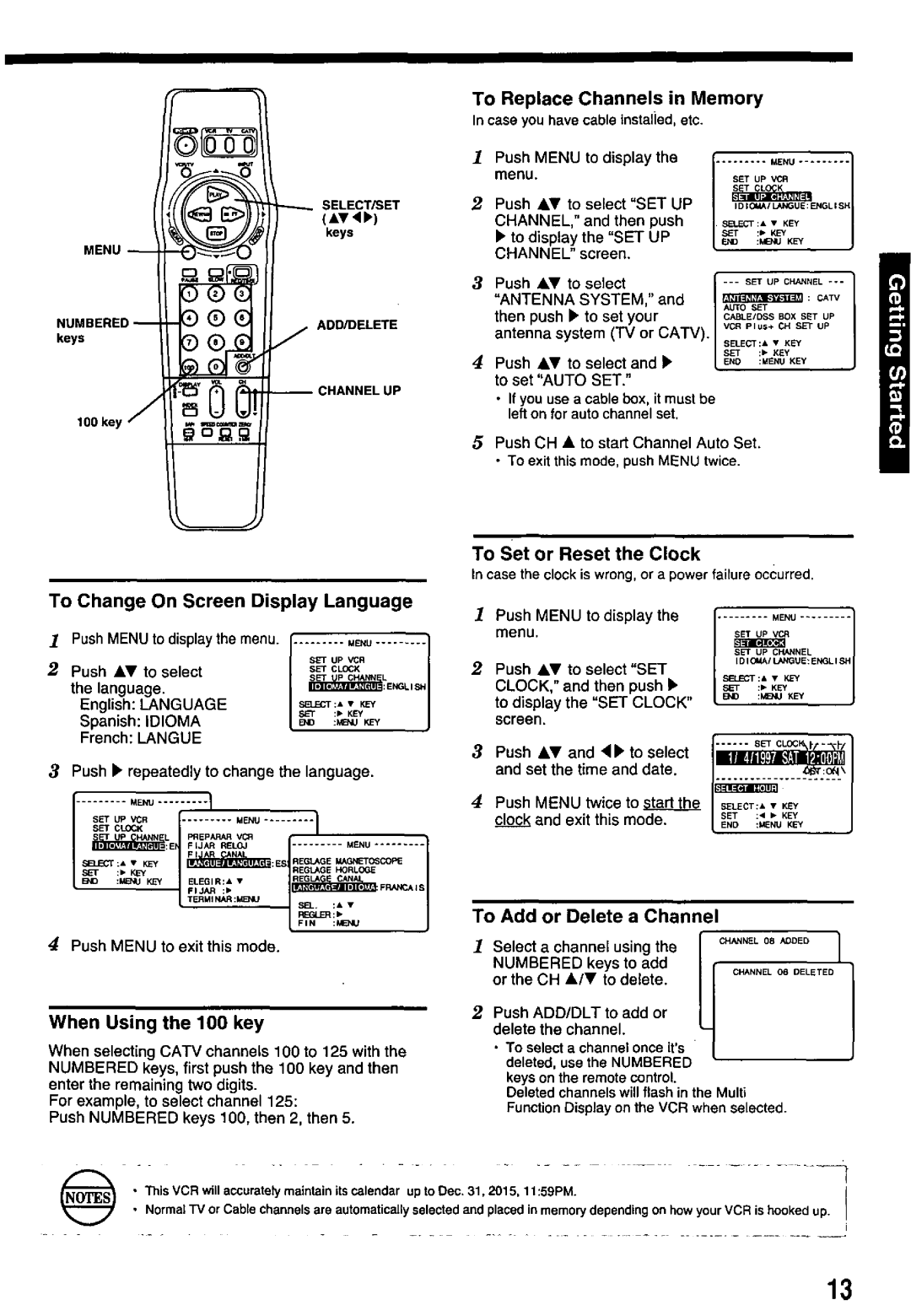 Panasonic PV-7451 manual 