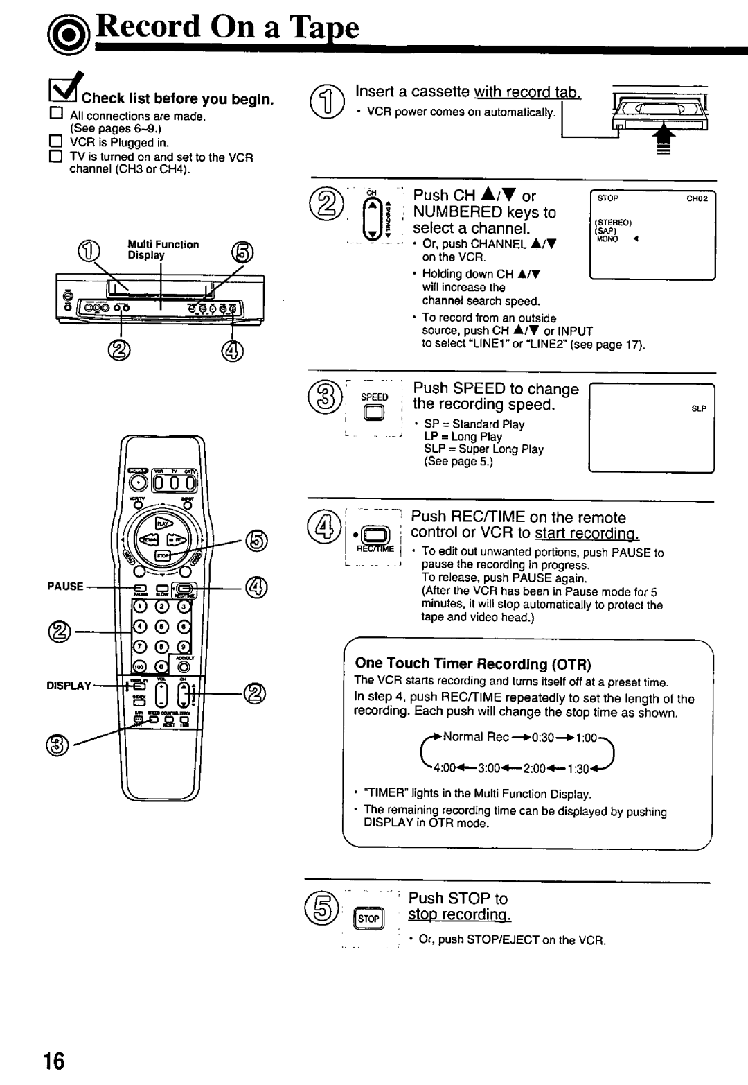 Panasonic PV-7451 manual 