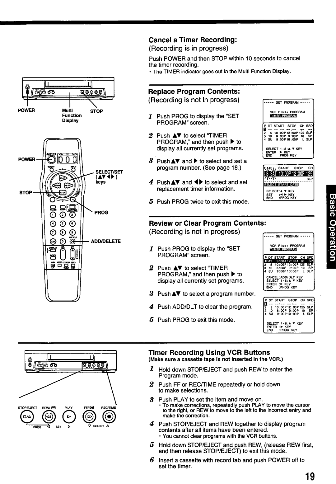 Panasonic PV-7451 manual 