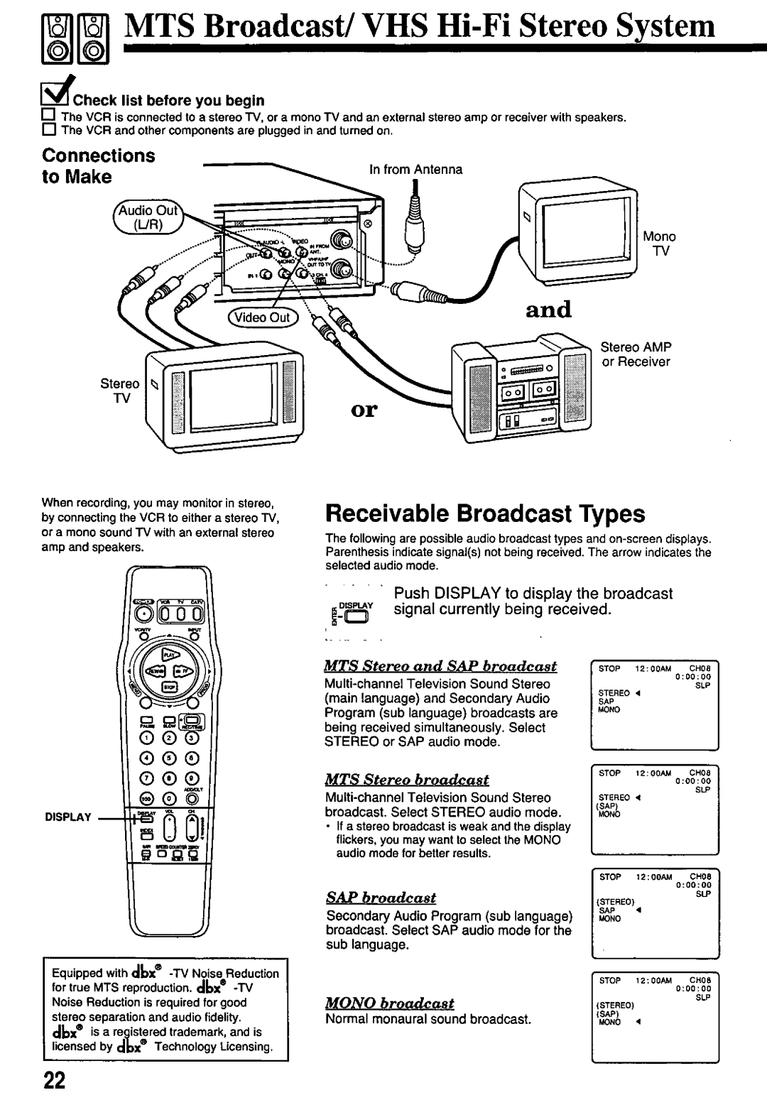 Panasonic PV-7451 manual 