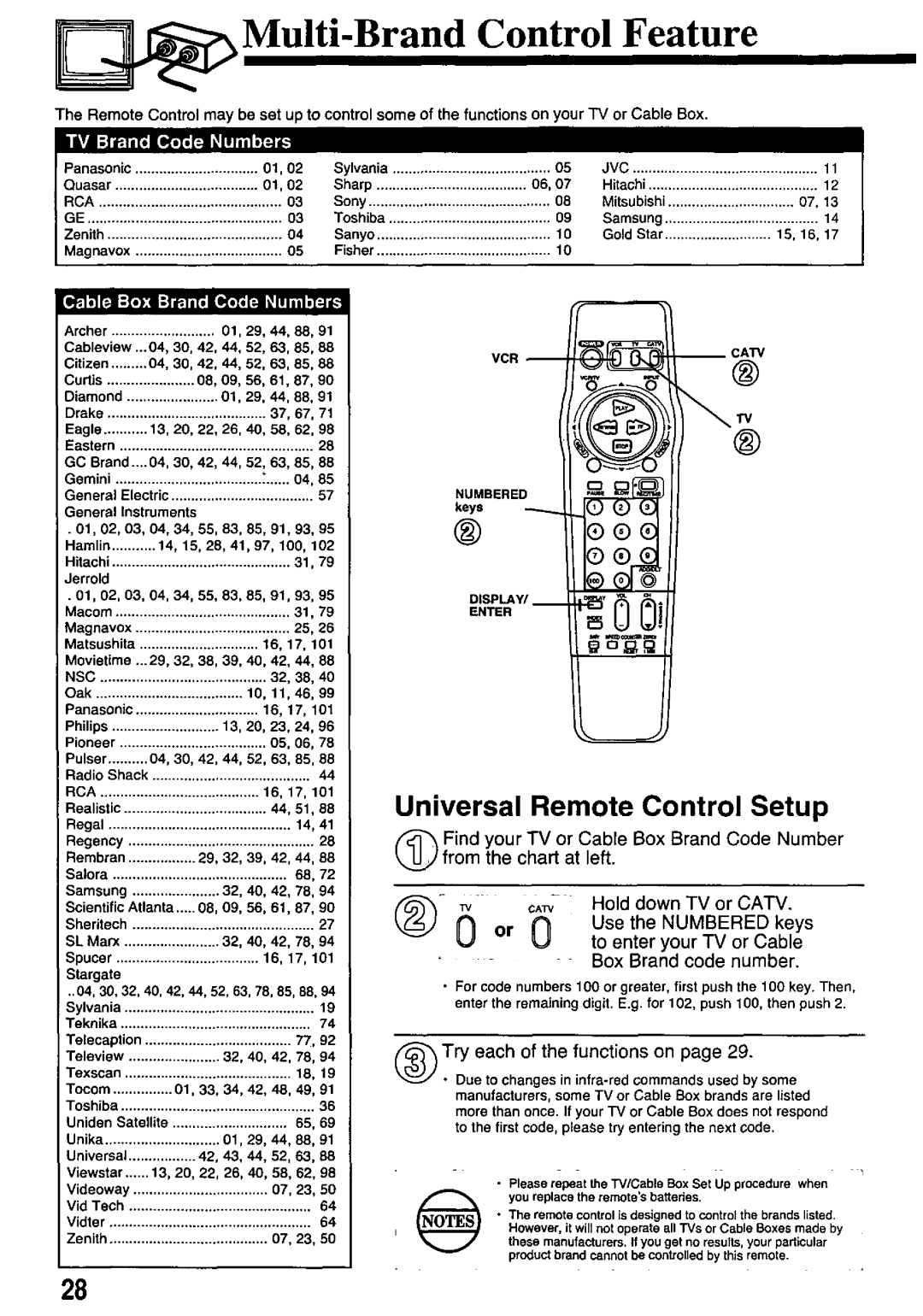 Panasonic PV-7451 manual 