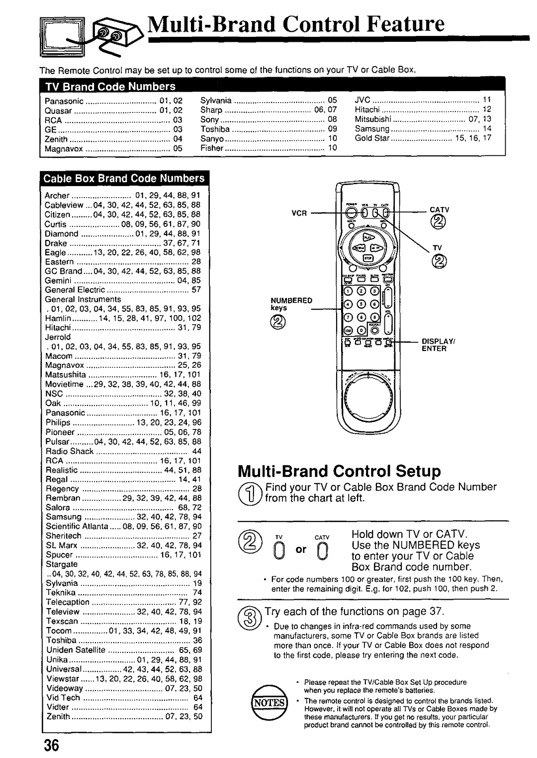 Panasonic PV-7664 manual 