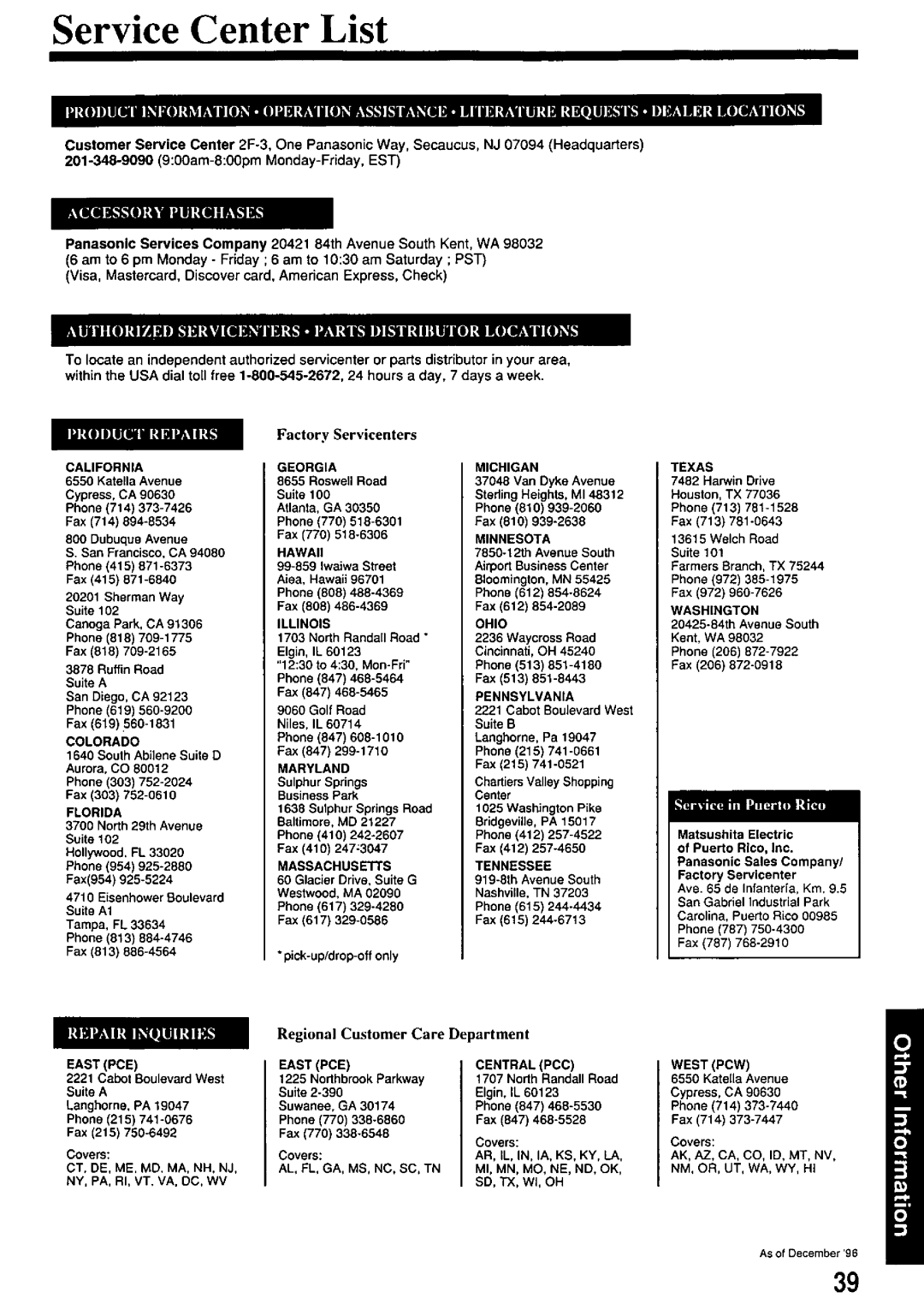 Panasonic PV-7664 manual 