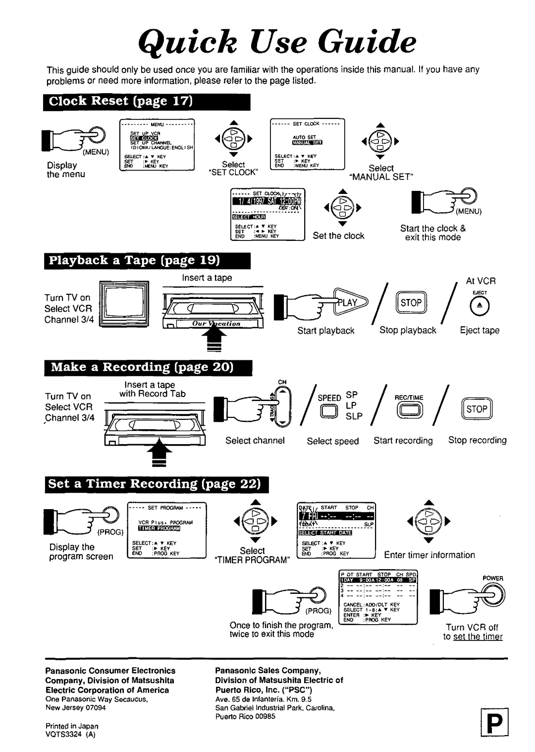 Panasonic PV-7664 manual 