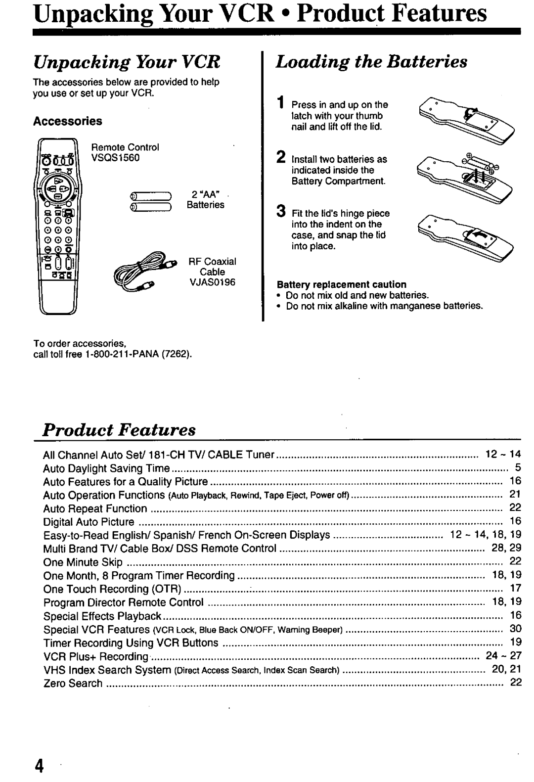 Panasonic PV-8401 manual 