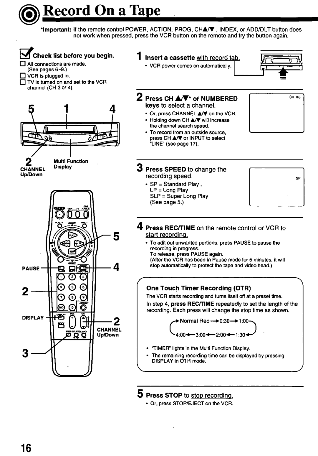 Panasonic PV-8402 manual 