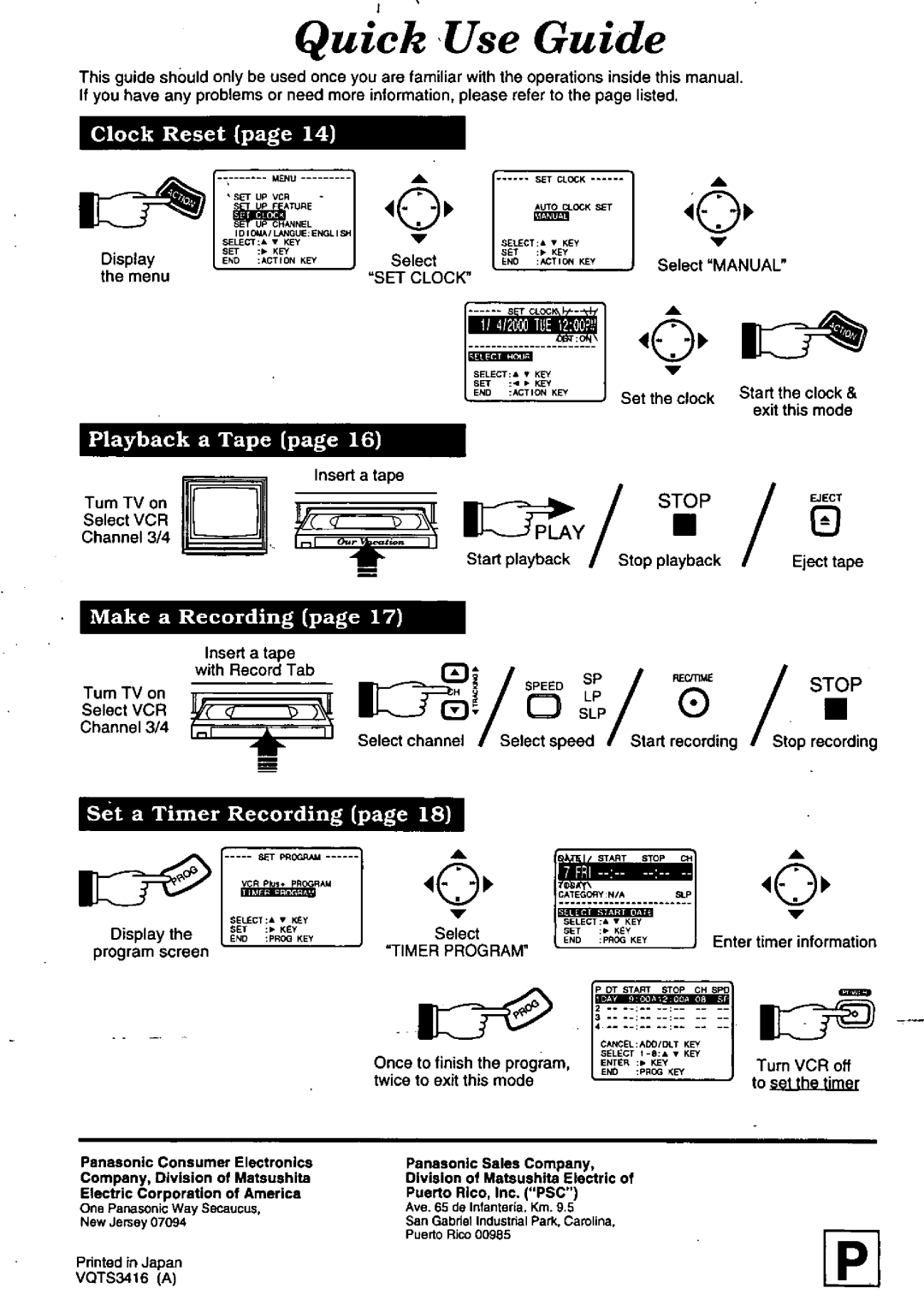 Panasonic PV-8661 manual 