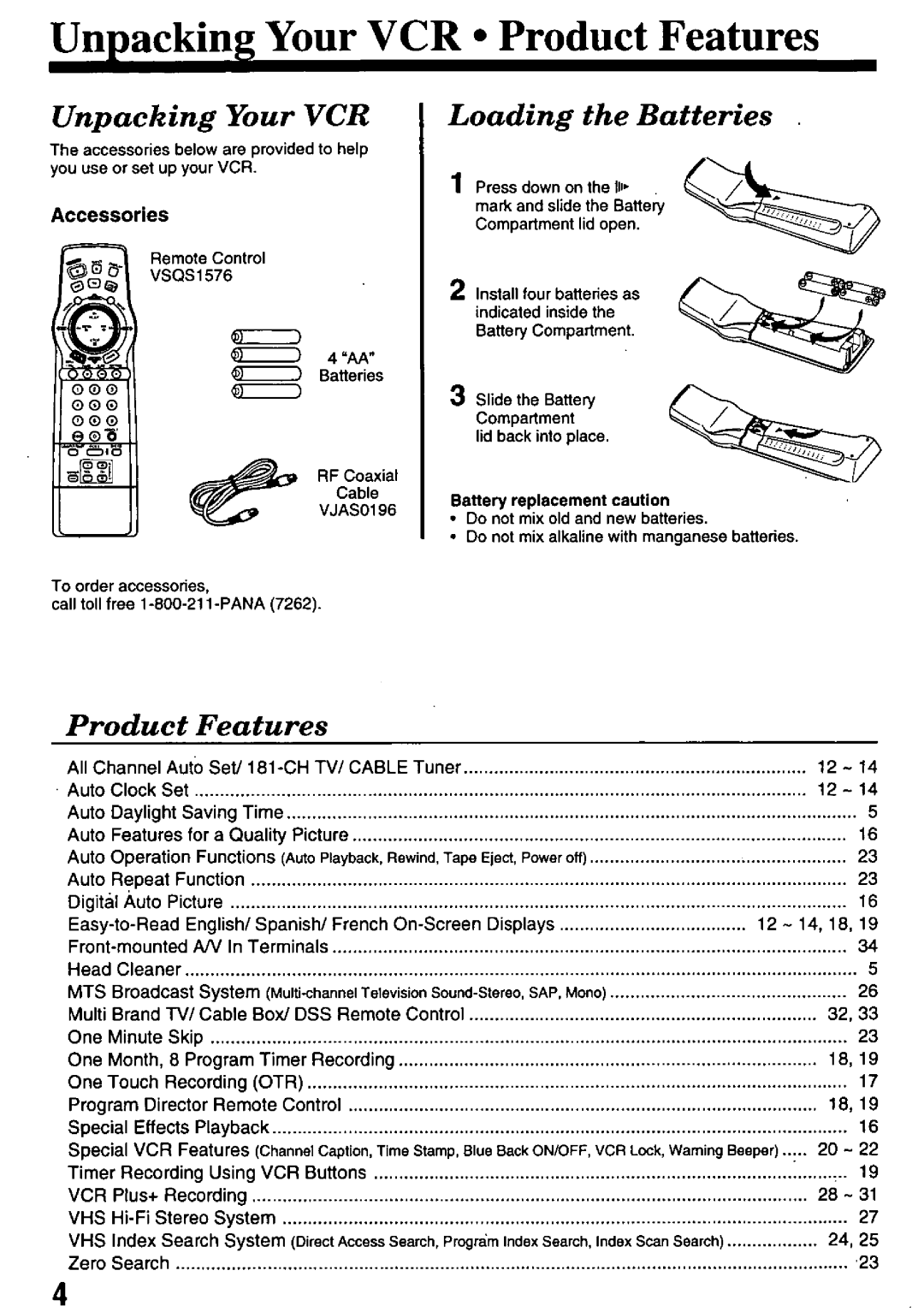 Panasonic PV-8661 manual 