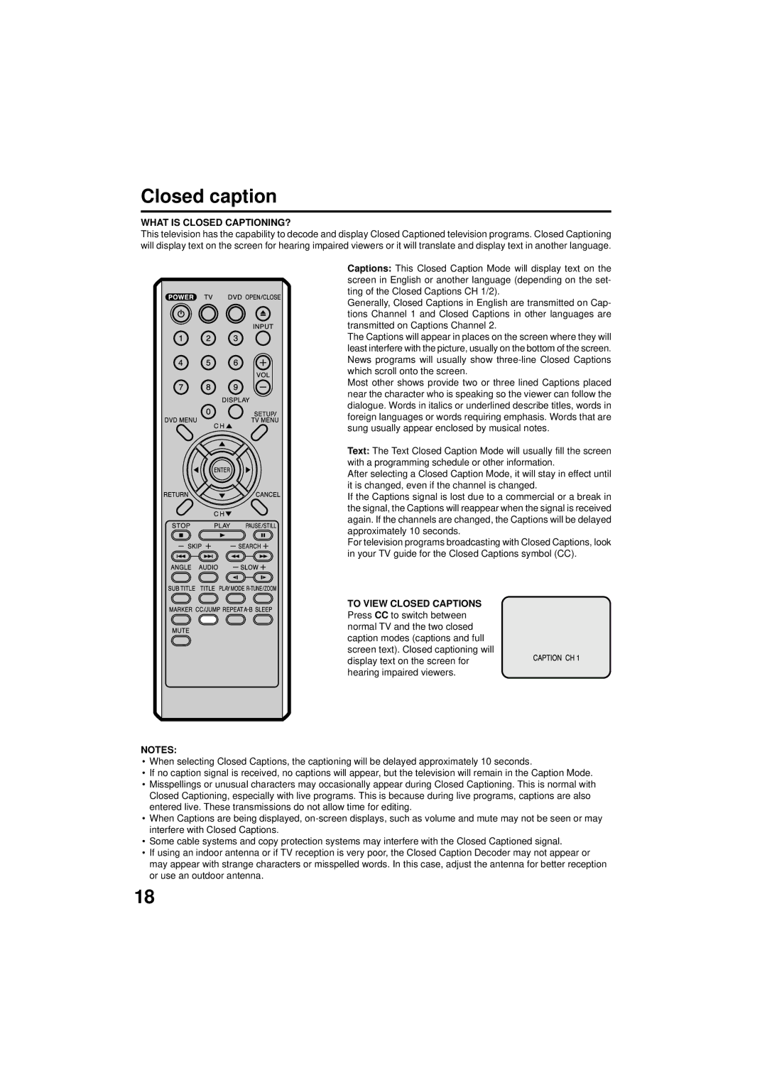 Panasonic PV 9D53 manual Closed caption, What is Closed CAPTIONING? 