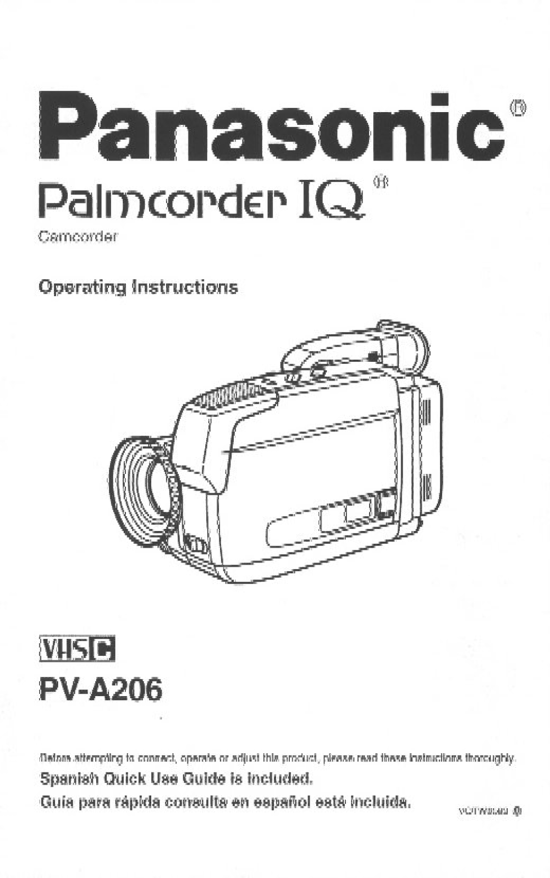 Panasonic PV-A206 manual 