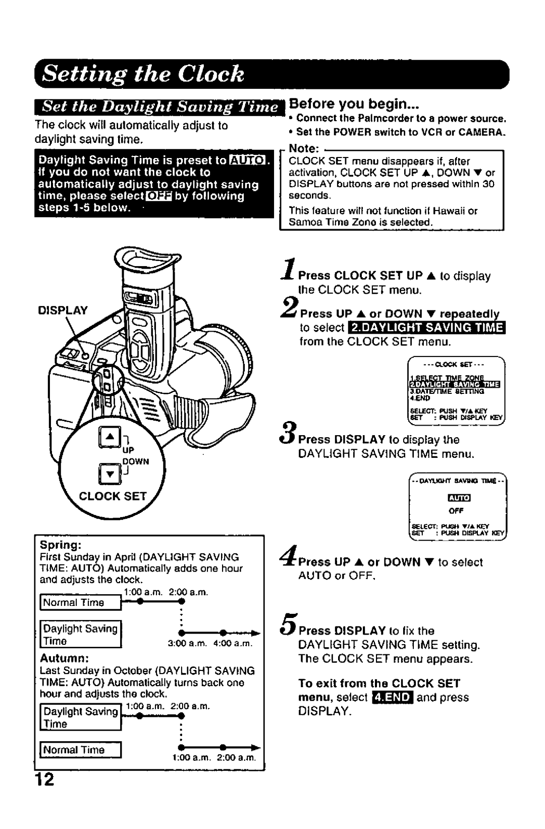 Panasonic PV-A206 manual 