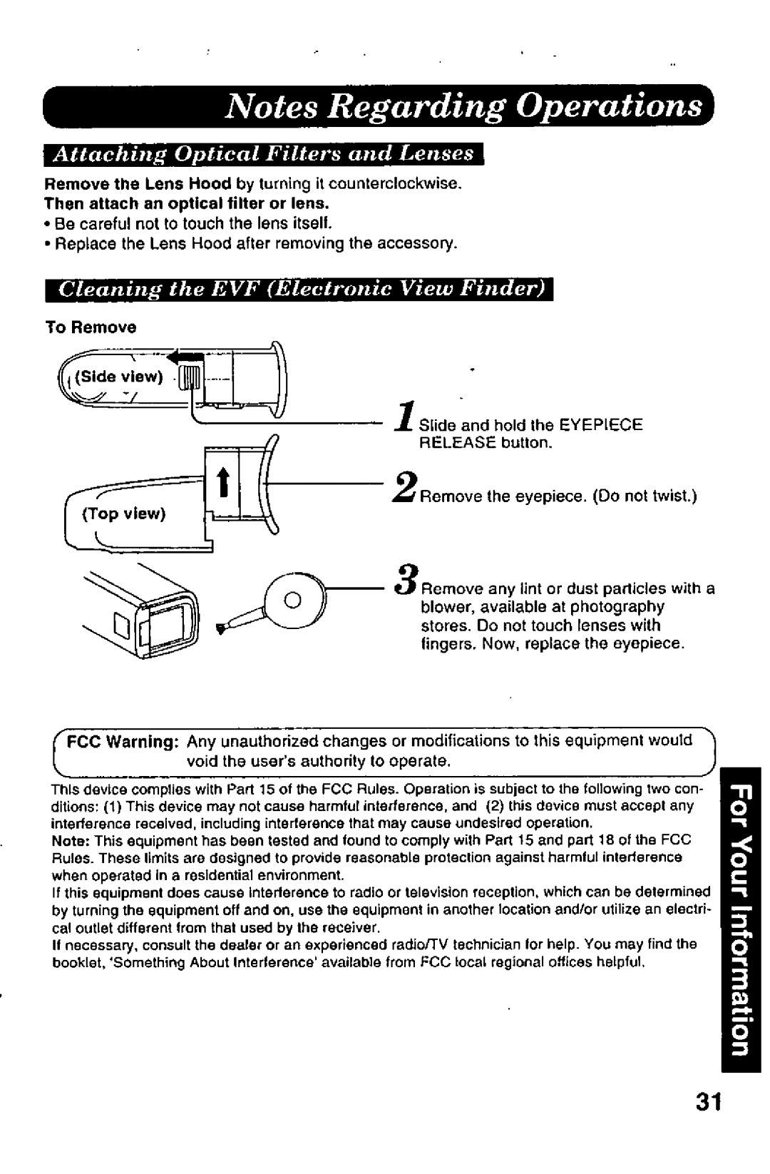 Panasonic PV-A206 manual 