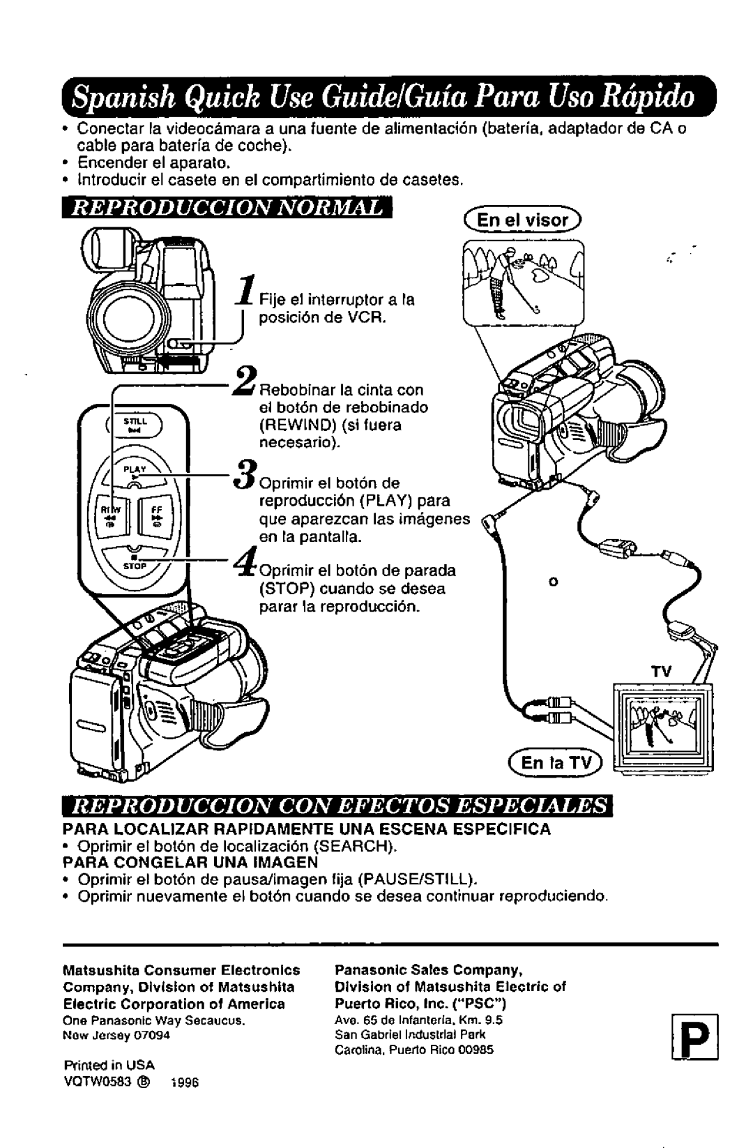 Panasonic PV-A206 manual 