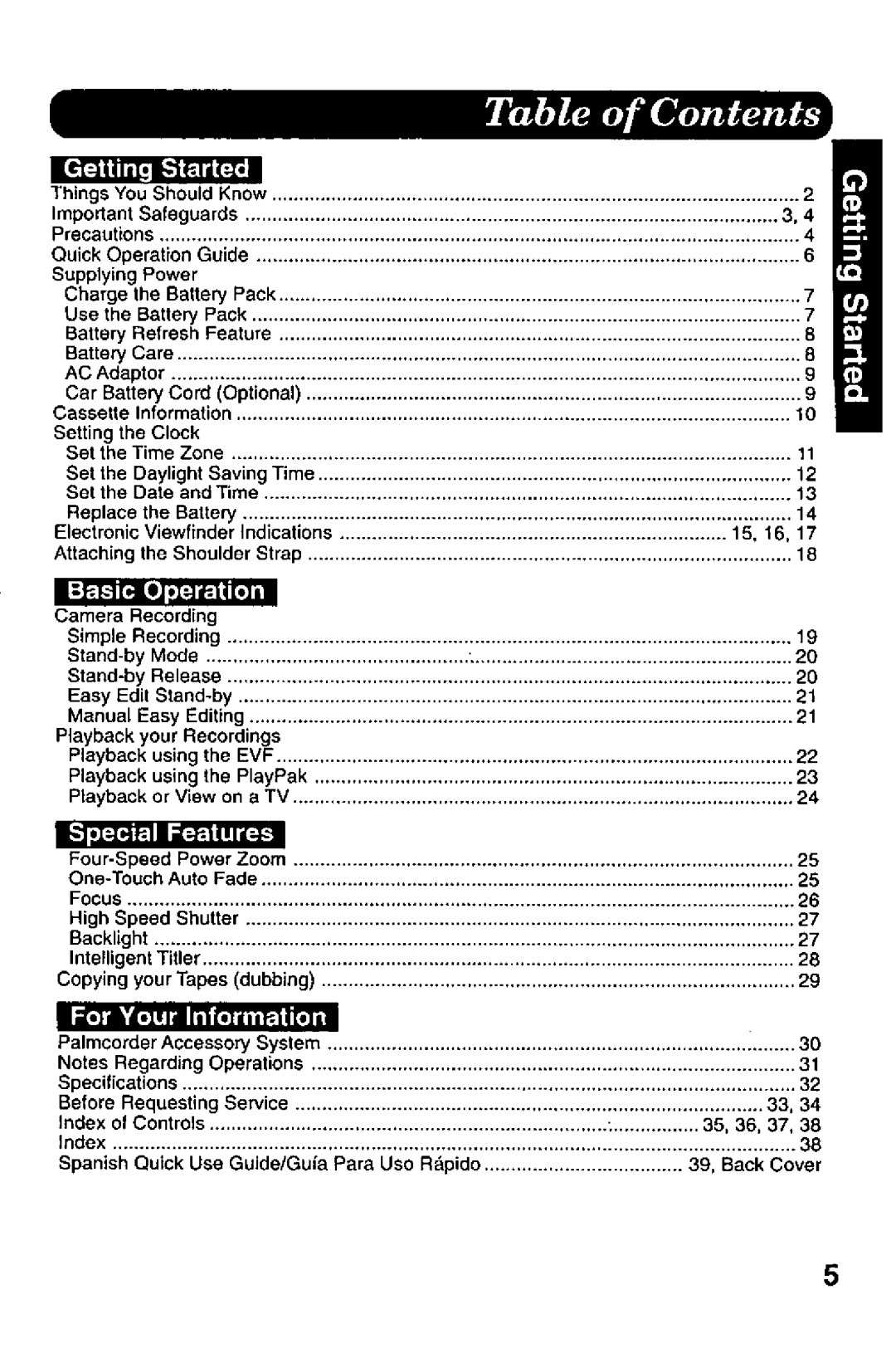 Panasonic PV-A206 manual 