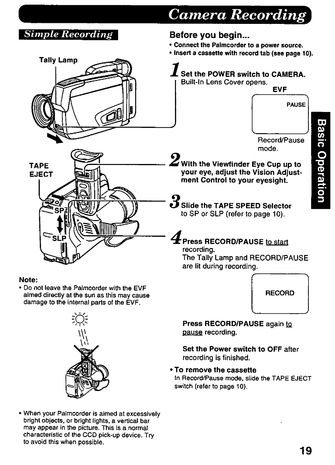 Panasonic PV-A216 manual 