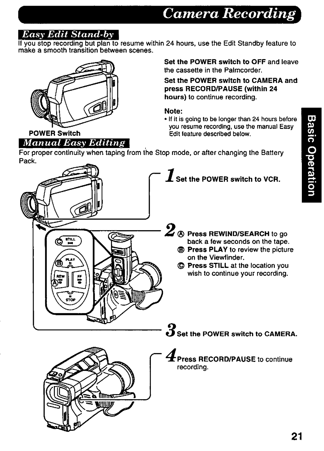 Panasonic PV-A216 manual 