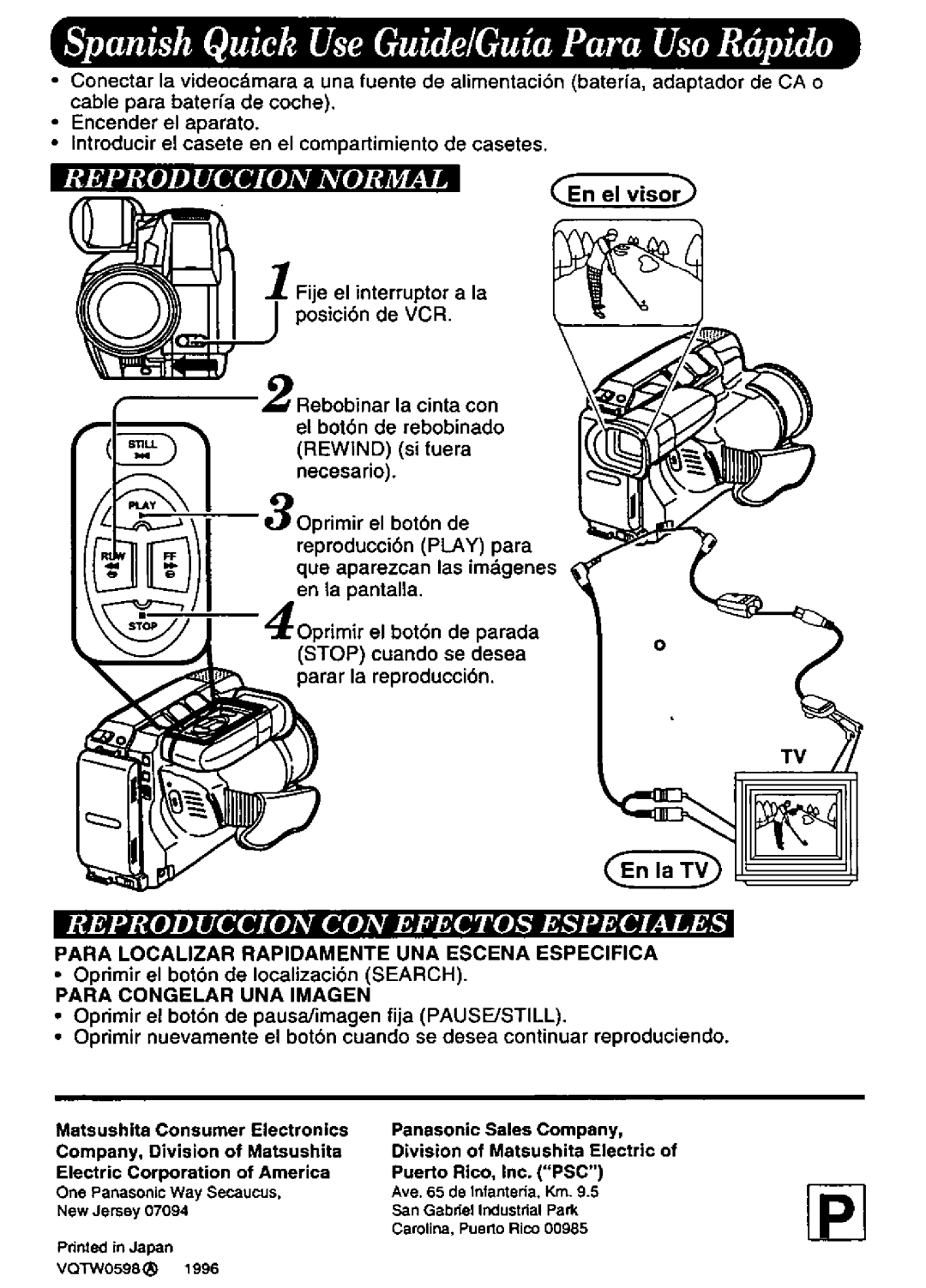 Panasonic PV-A216 manual 