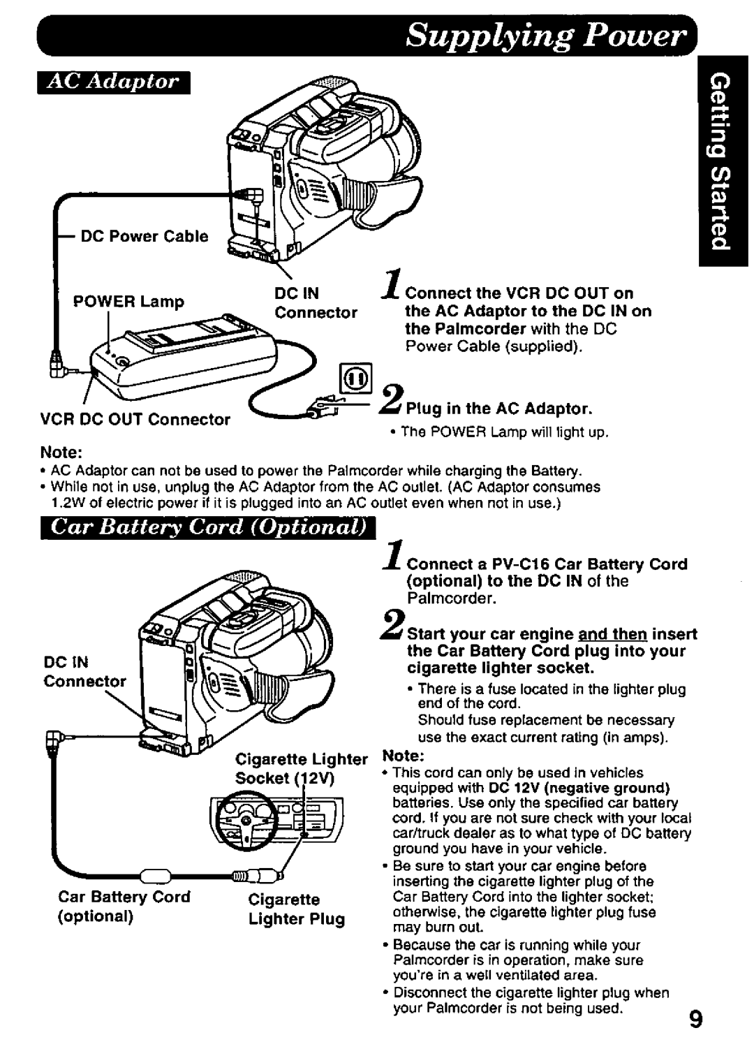 Panasonic PV-A216 manual 