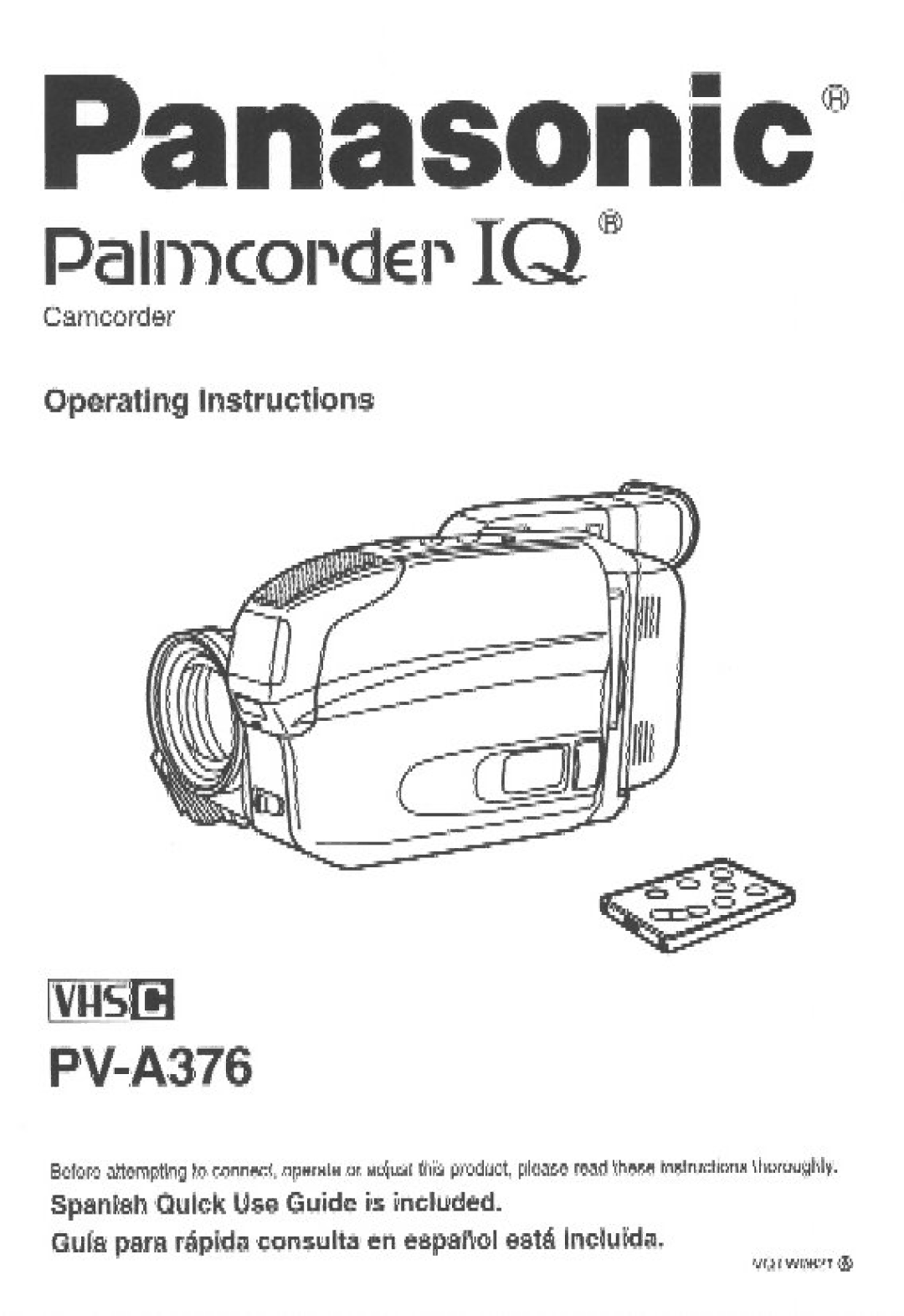 Panasonic PV-A376 manual 