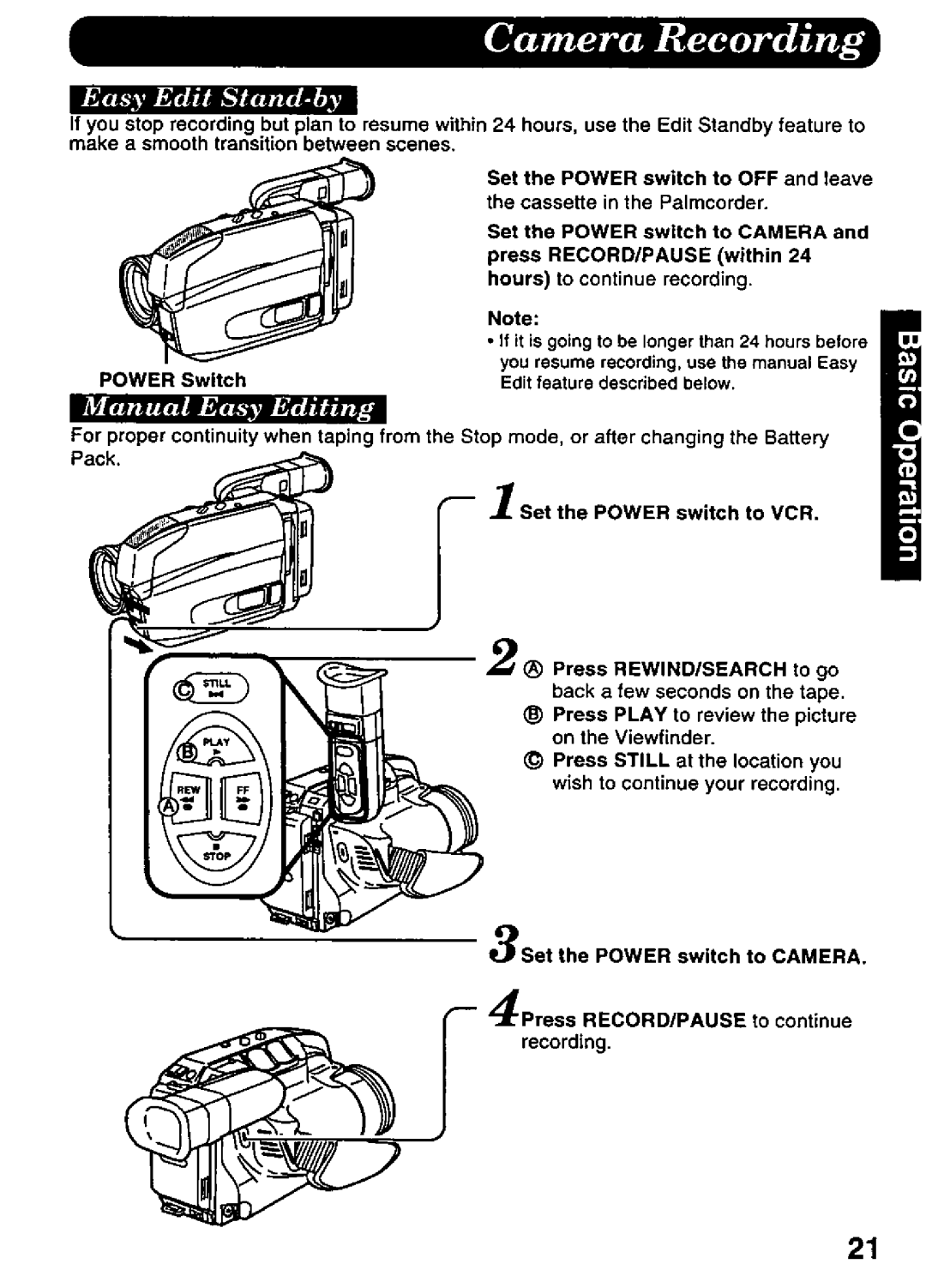 Panasonic PV-A396 manual 