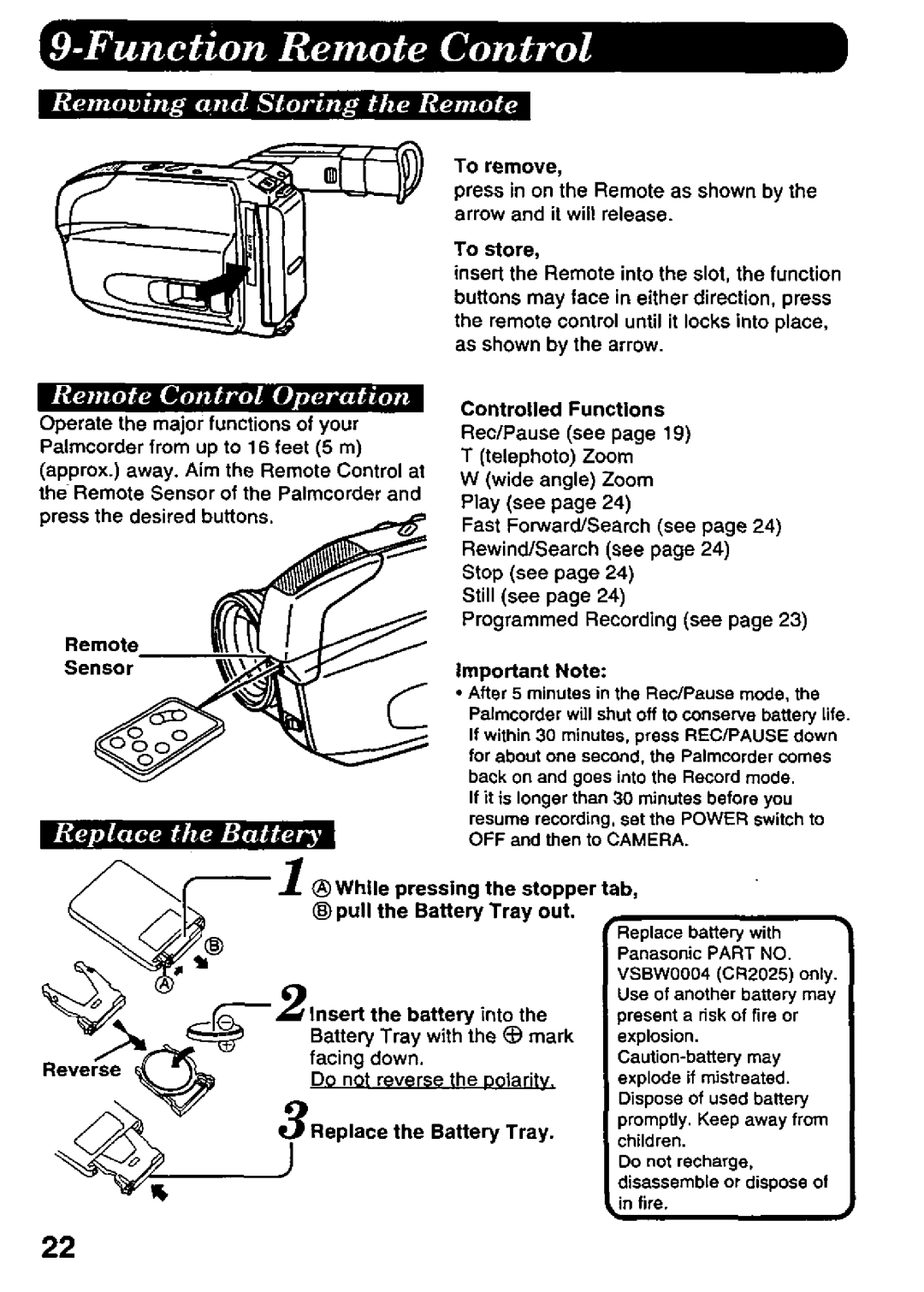 Panasonic PV-A396 manual 