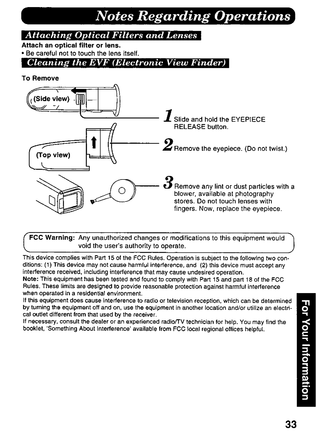 Panasonic PV-A396 manual 