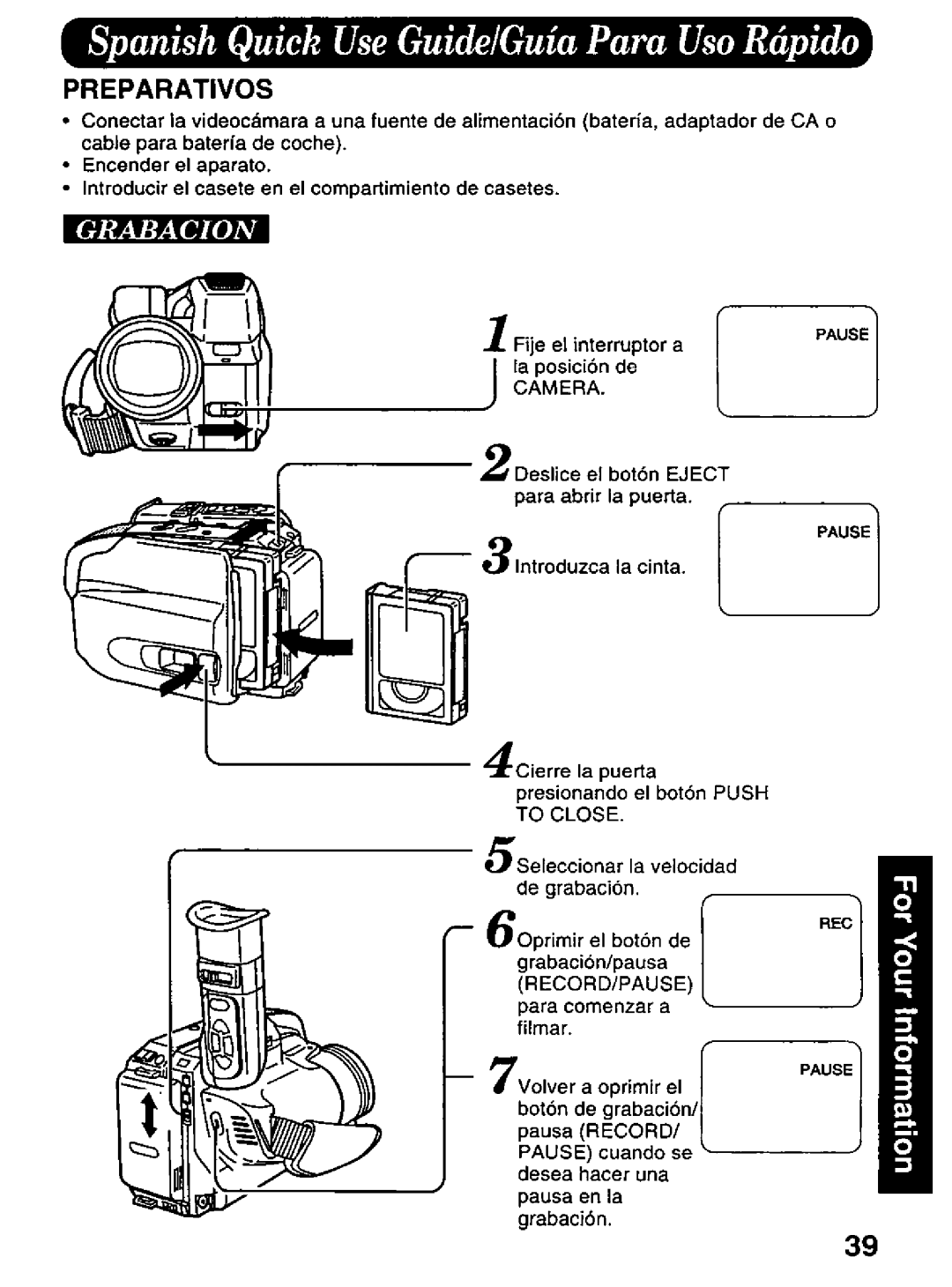 Panasonic PV-A396 manual 