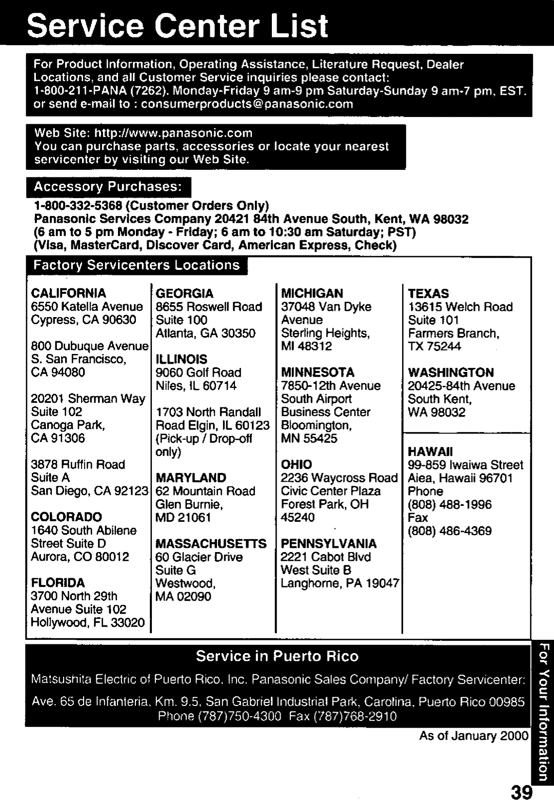 Panasonic PV C1321 manual 