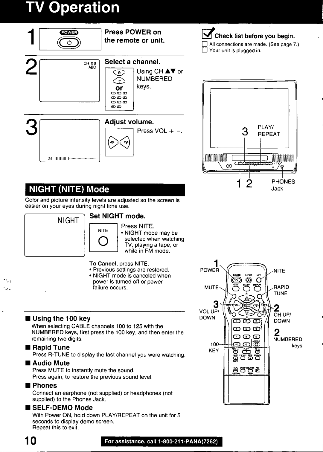 Panasonic PV C2030W, PV C2020 manual 