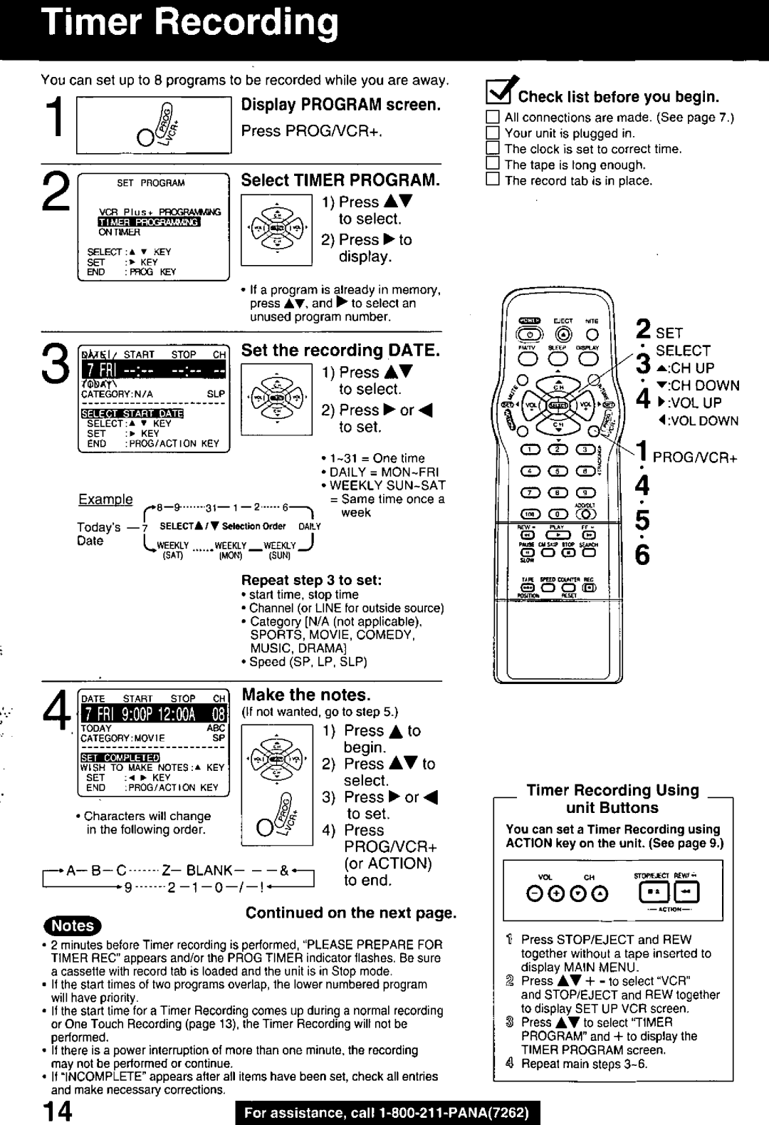 Panasonic PV C2030W, PV C2020 manual 