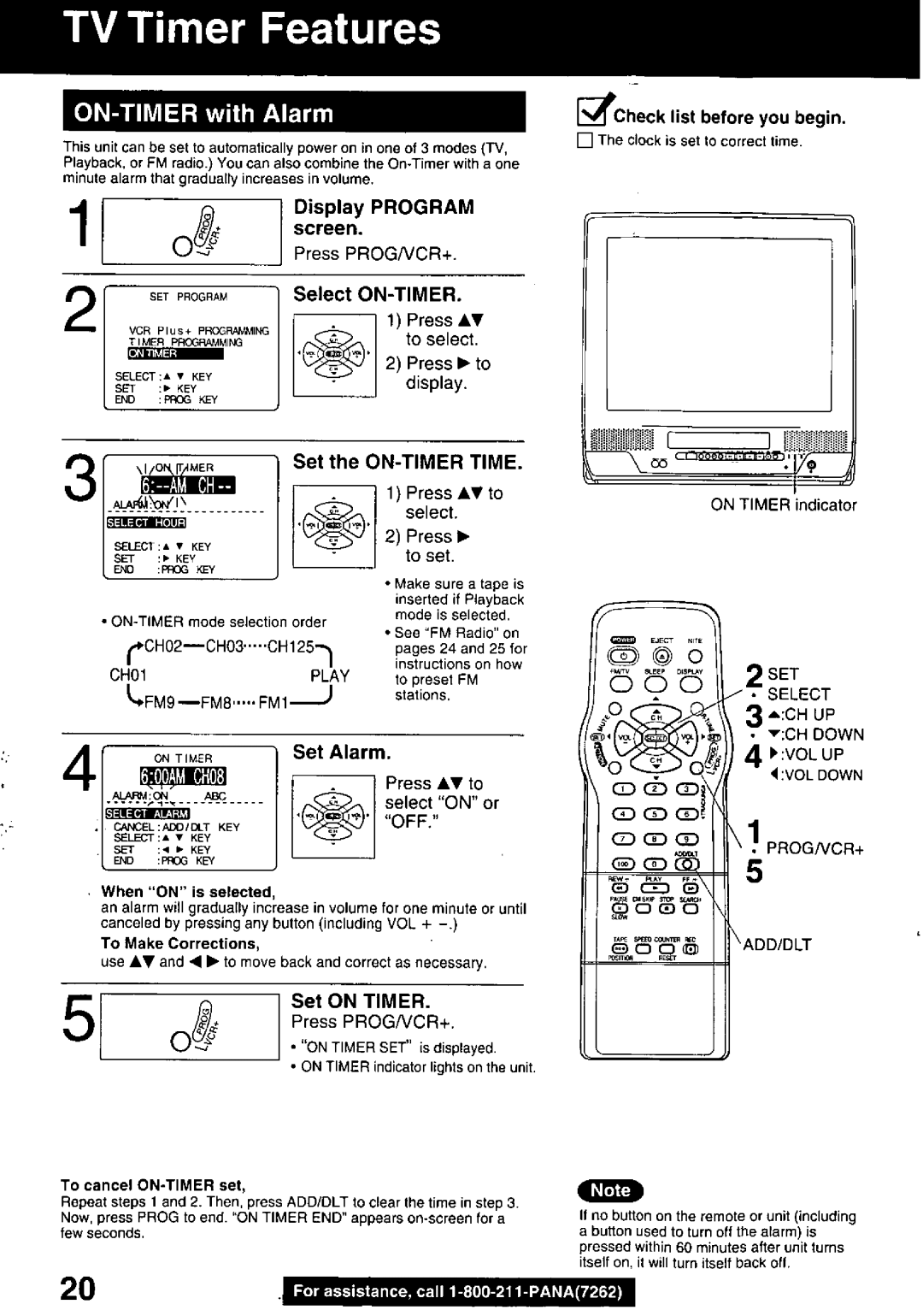 Panasonic PV C2030W, PV C2020 manual 