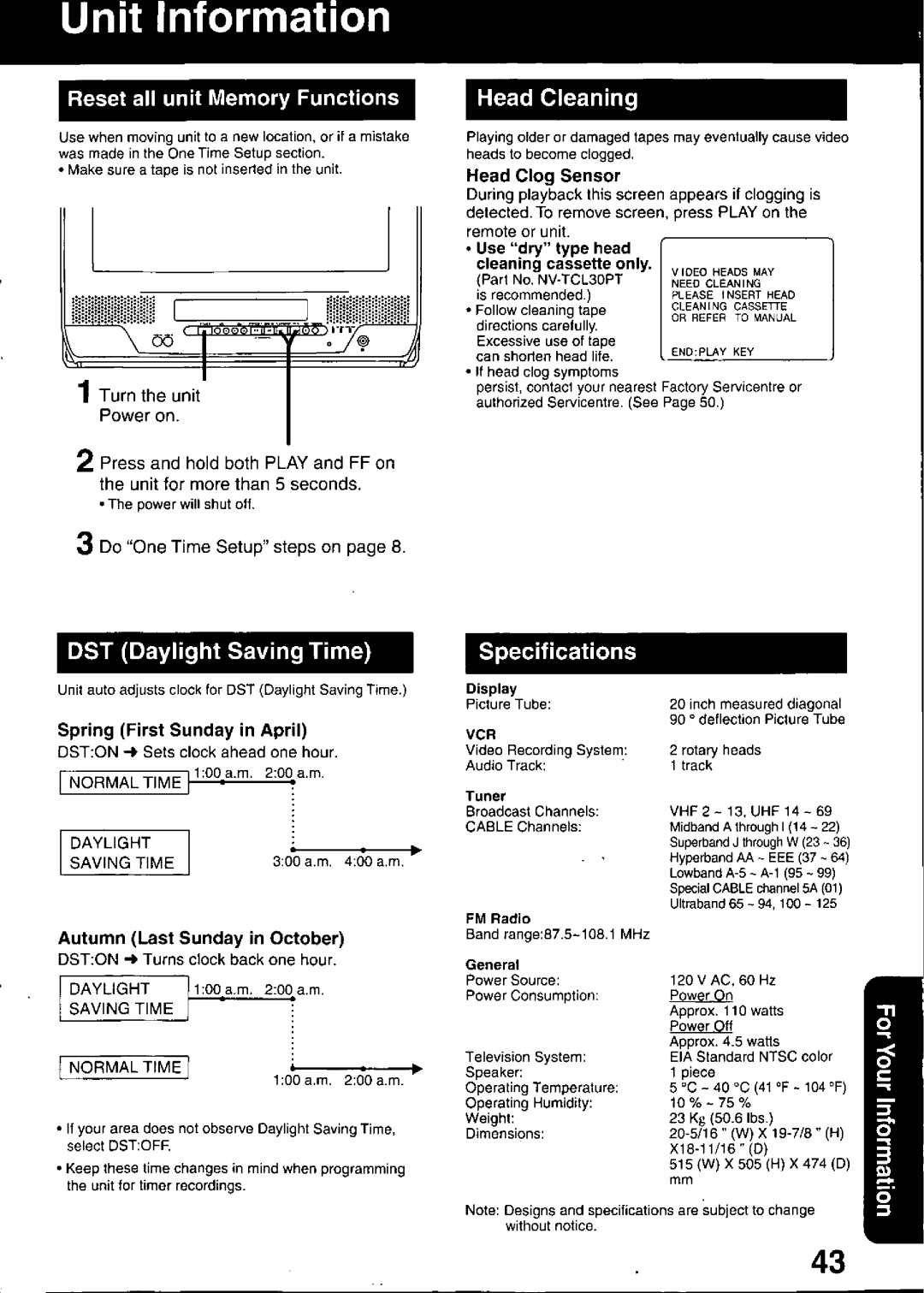 Panasonic PV C2020, PV C2030W manual 