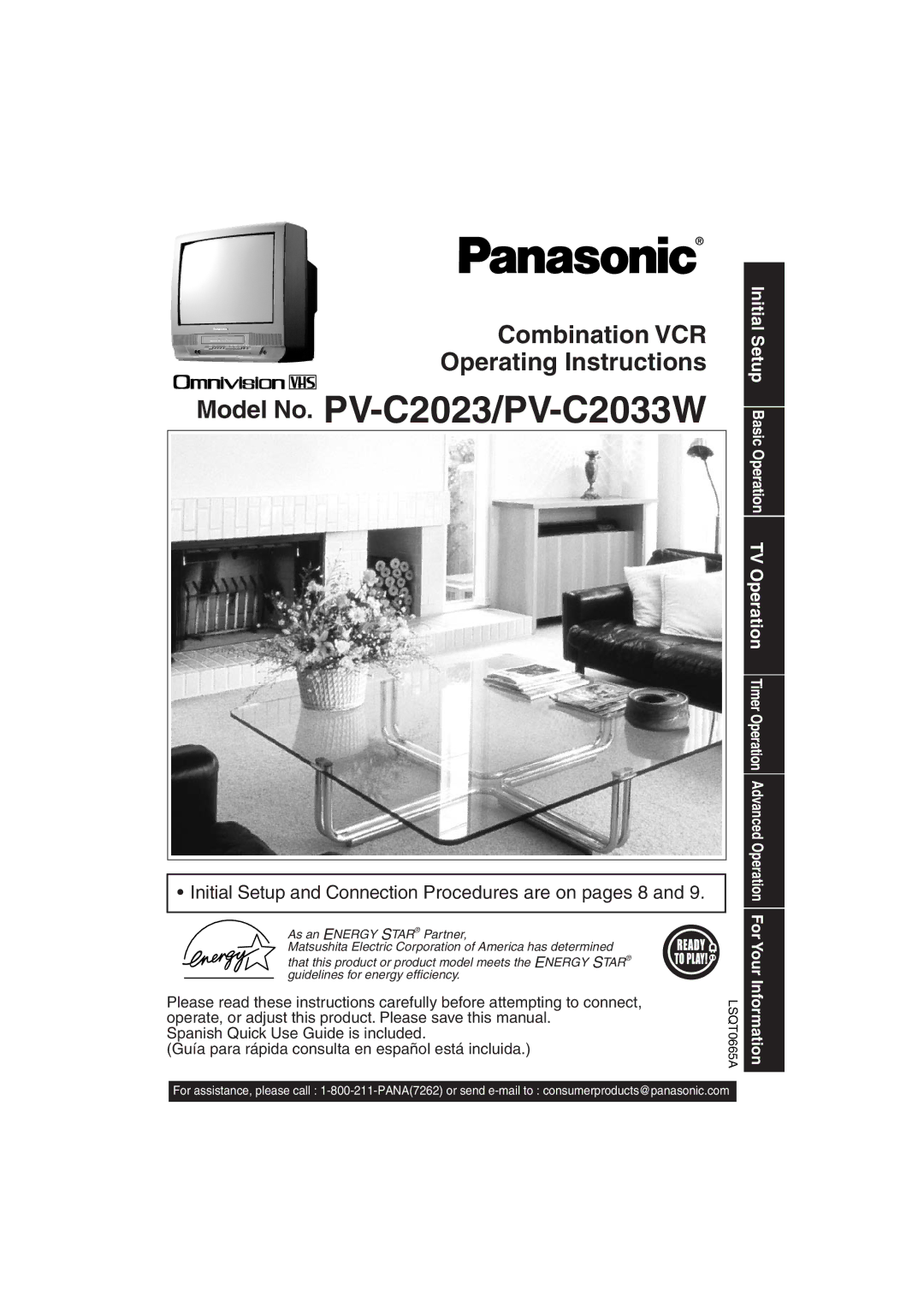 Panasonic PV C2023, PV C2033W operating instructions Model No. PV-C2023/PV-C2033W 