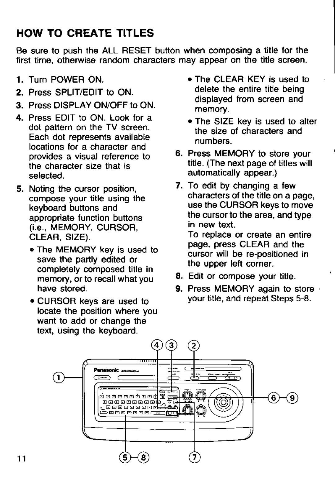 Panasonic PV-CC50 manual 