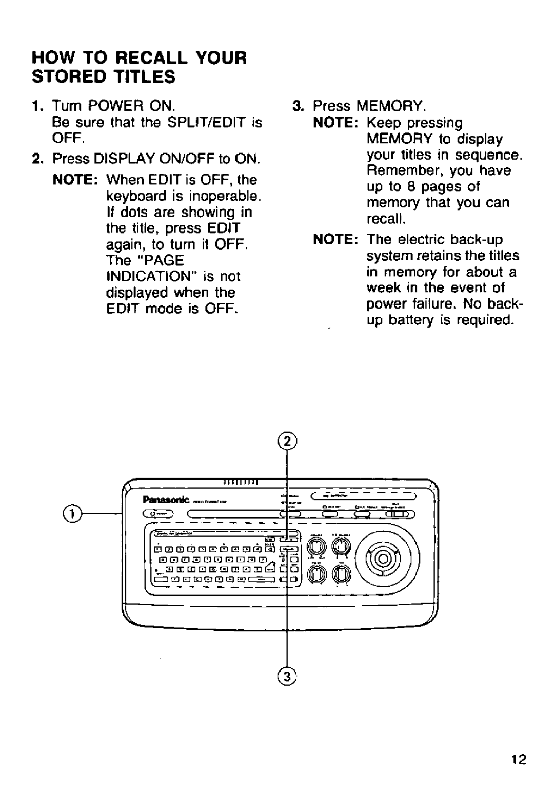 Panasonic PV-CC50 manual 