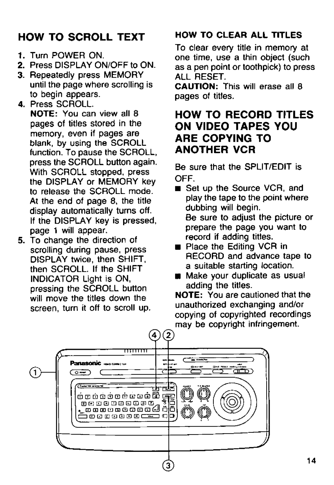 Panasonic PV-CC50 manual 