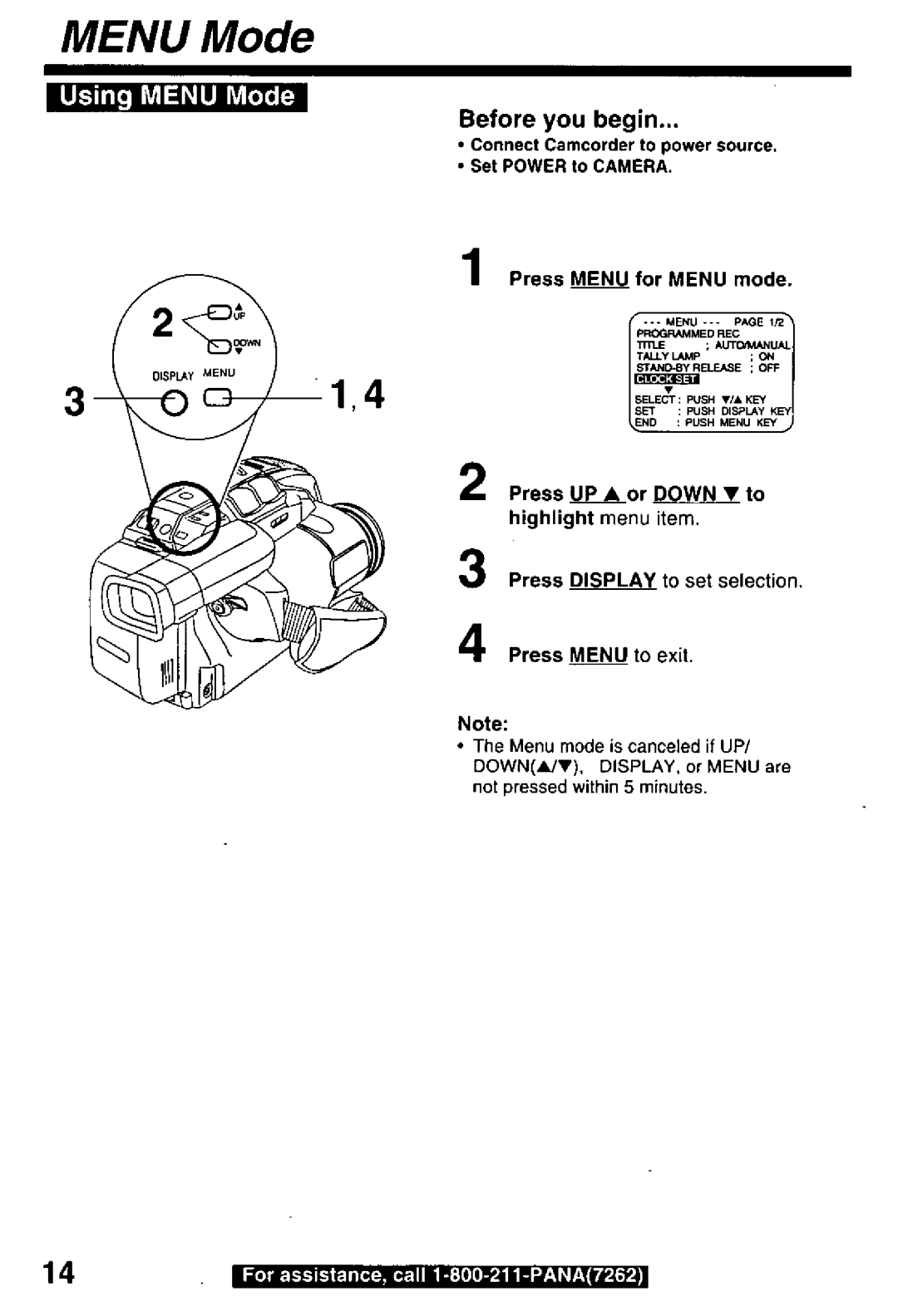 Panasonic PV-D29 manual 