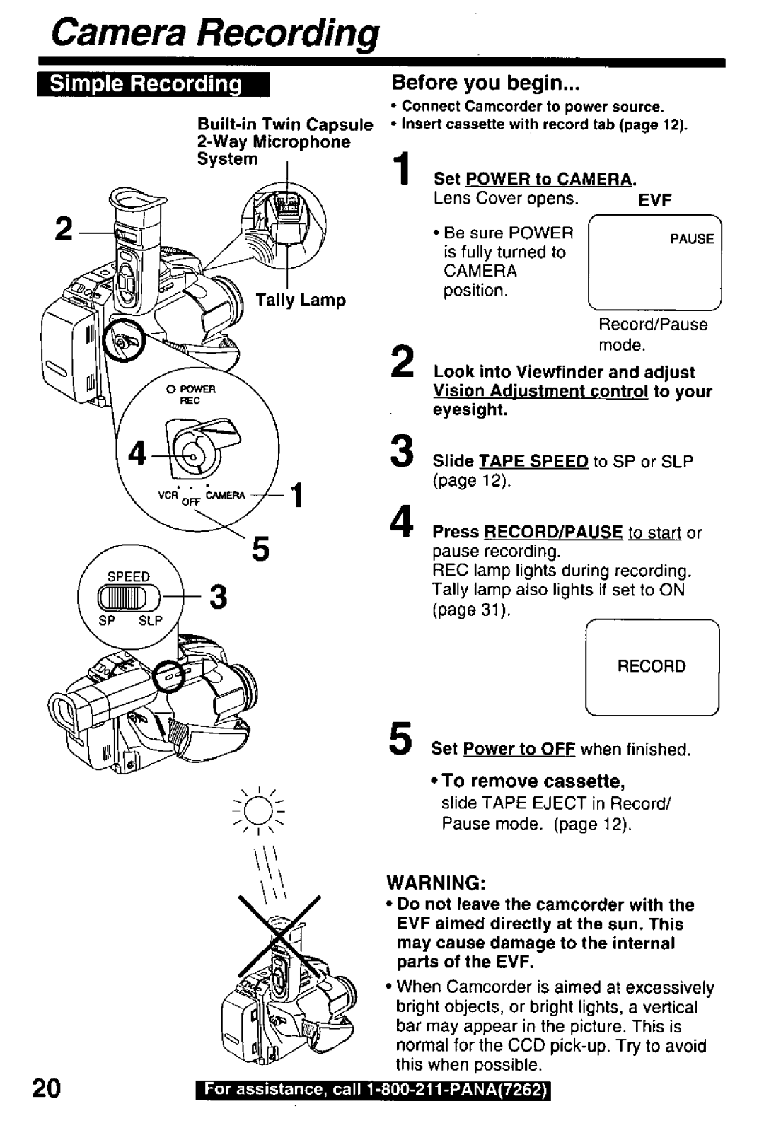 Panasonic PV-D29 manual 