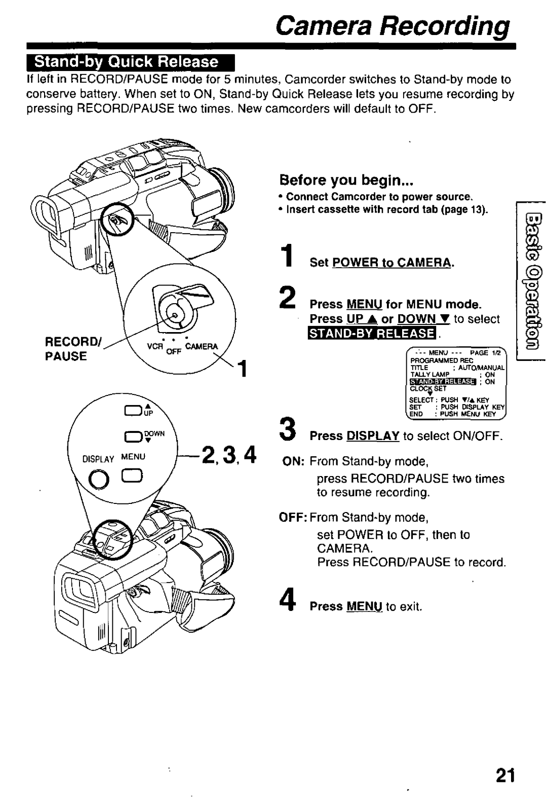 Panasonic PV-D29 manual 