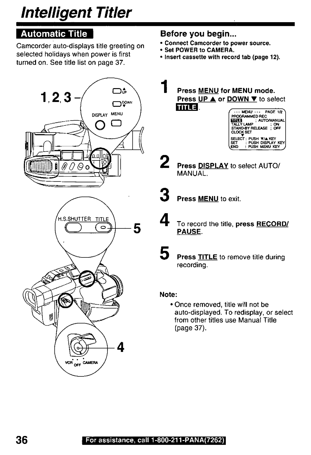 Panasonic PV-D29 manual 