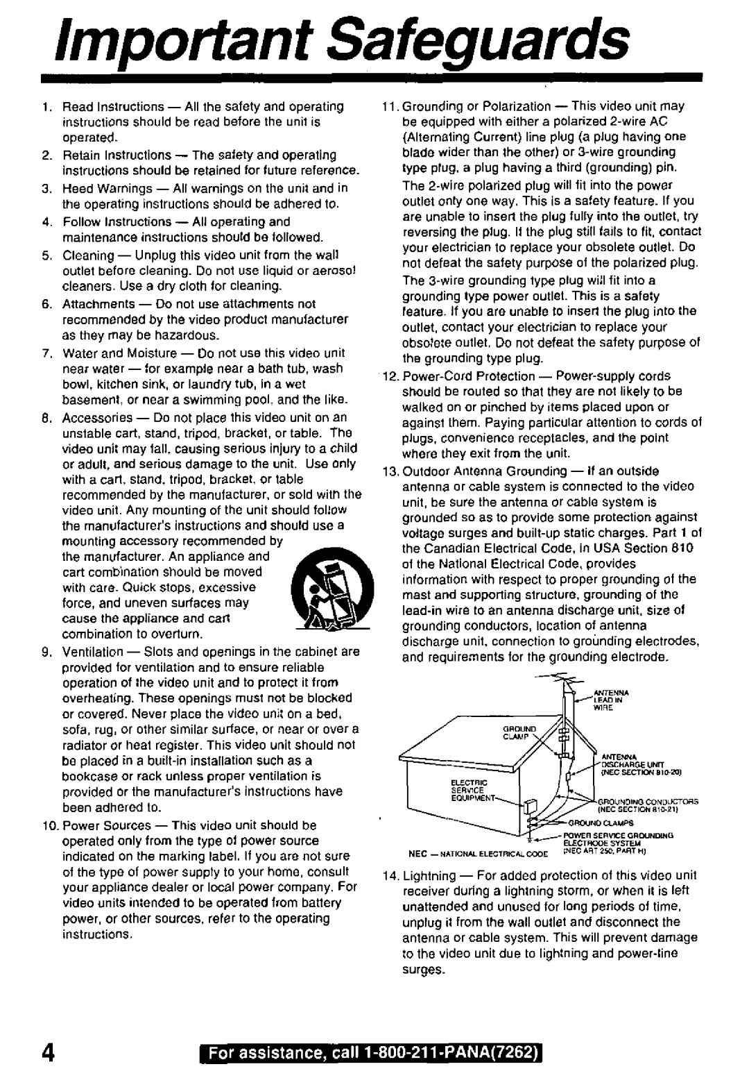 Panasonic PV-D29 manual 