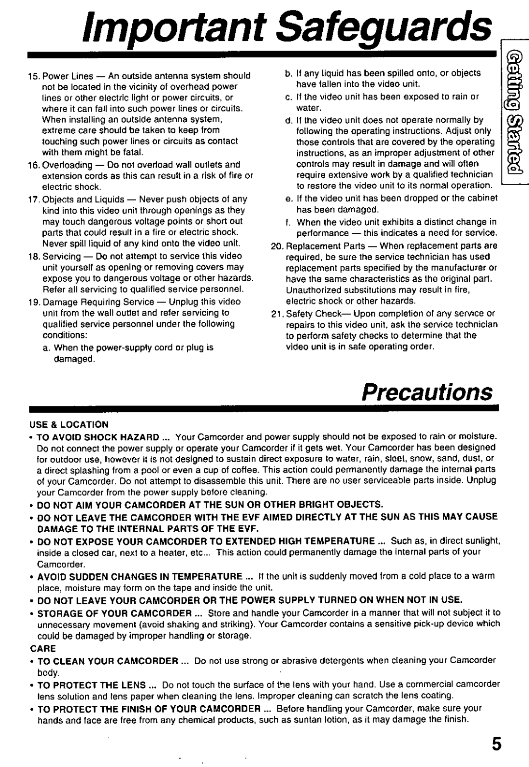 Panasonic PV-D29 manual 